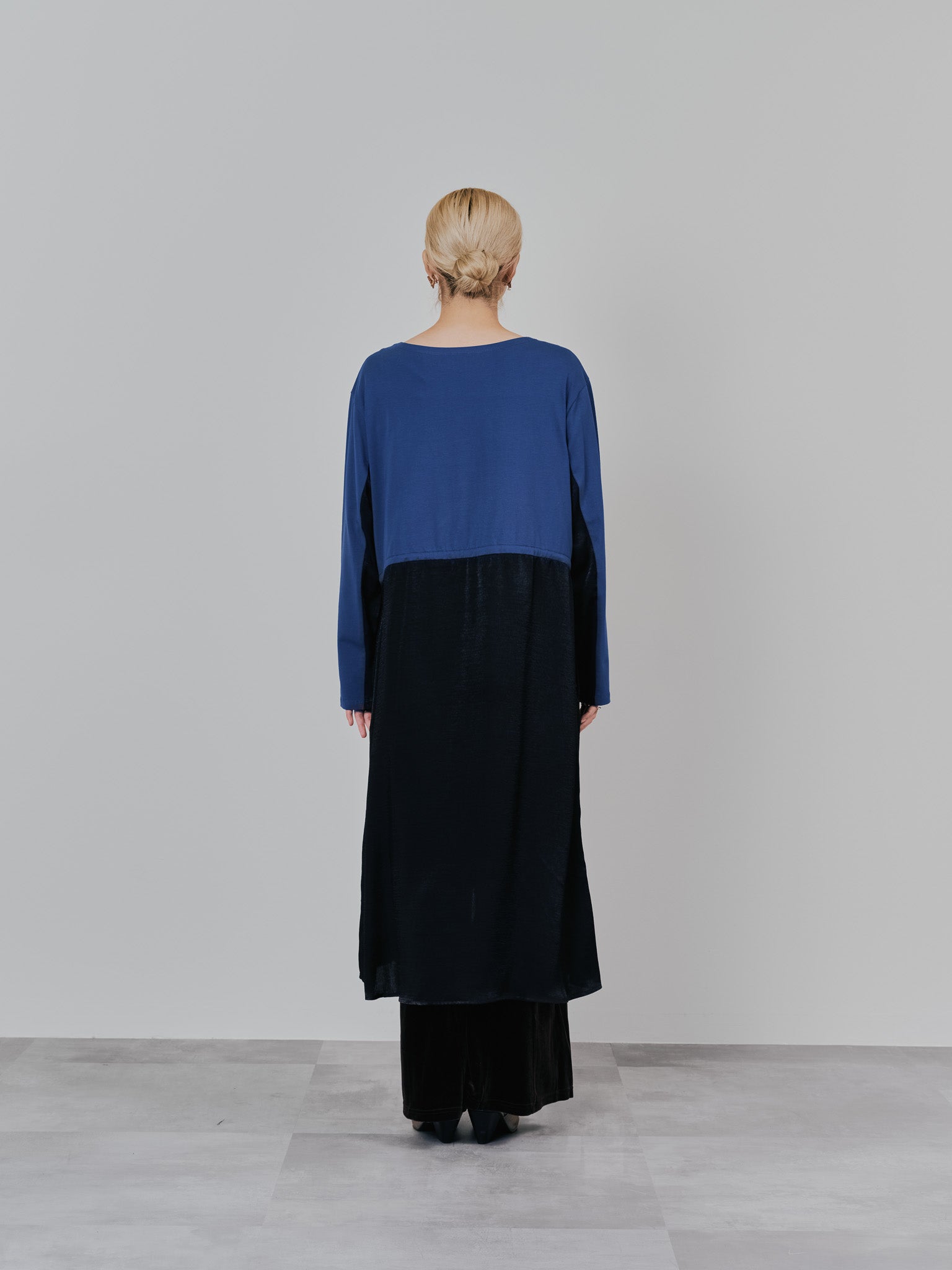 箔プリントカットソーワンピース [601416] blue