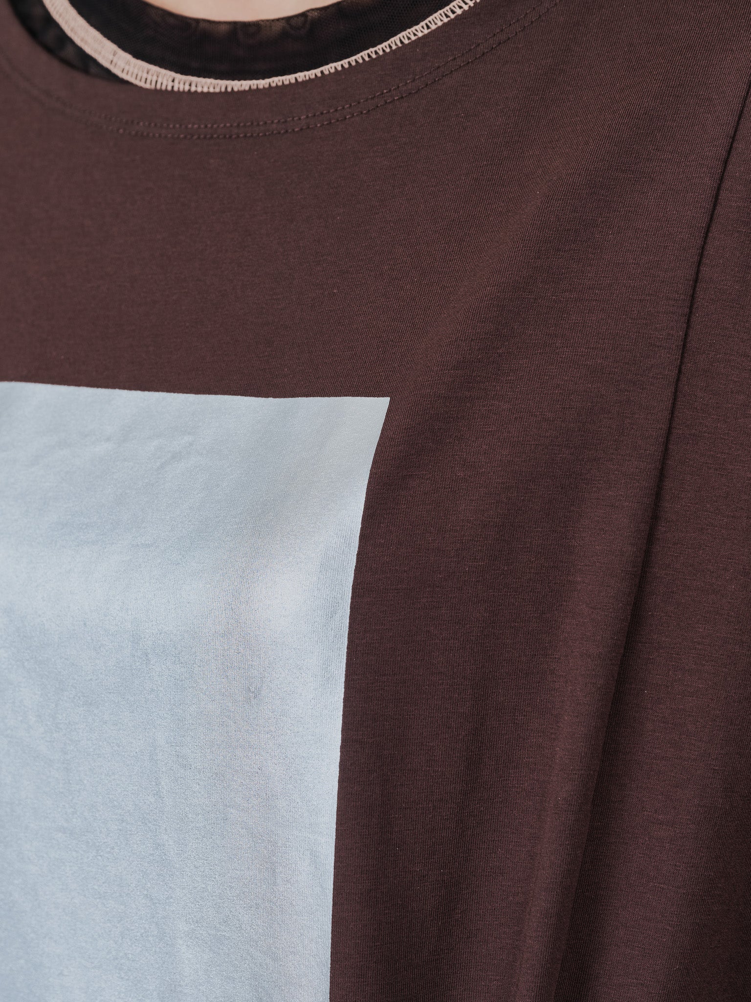 箔プリントカットソーワンピース [601416] brown