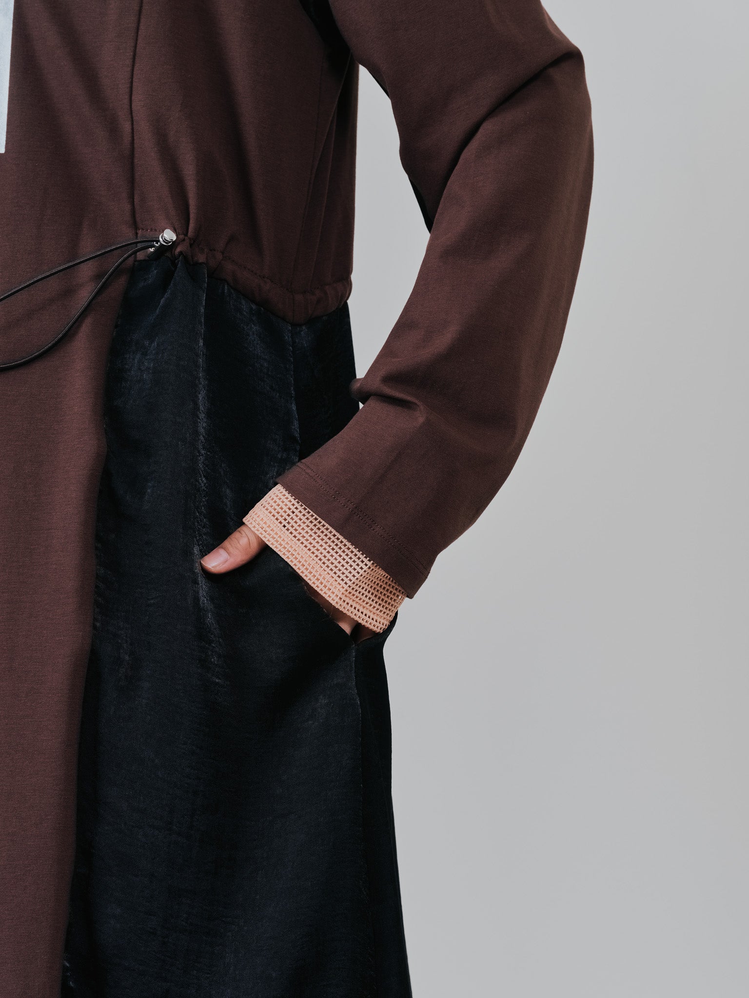 箔プリントカットソーワンピース [601416] brown