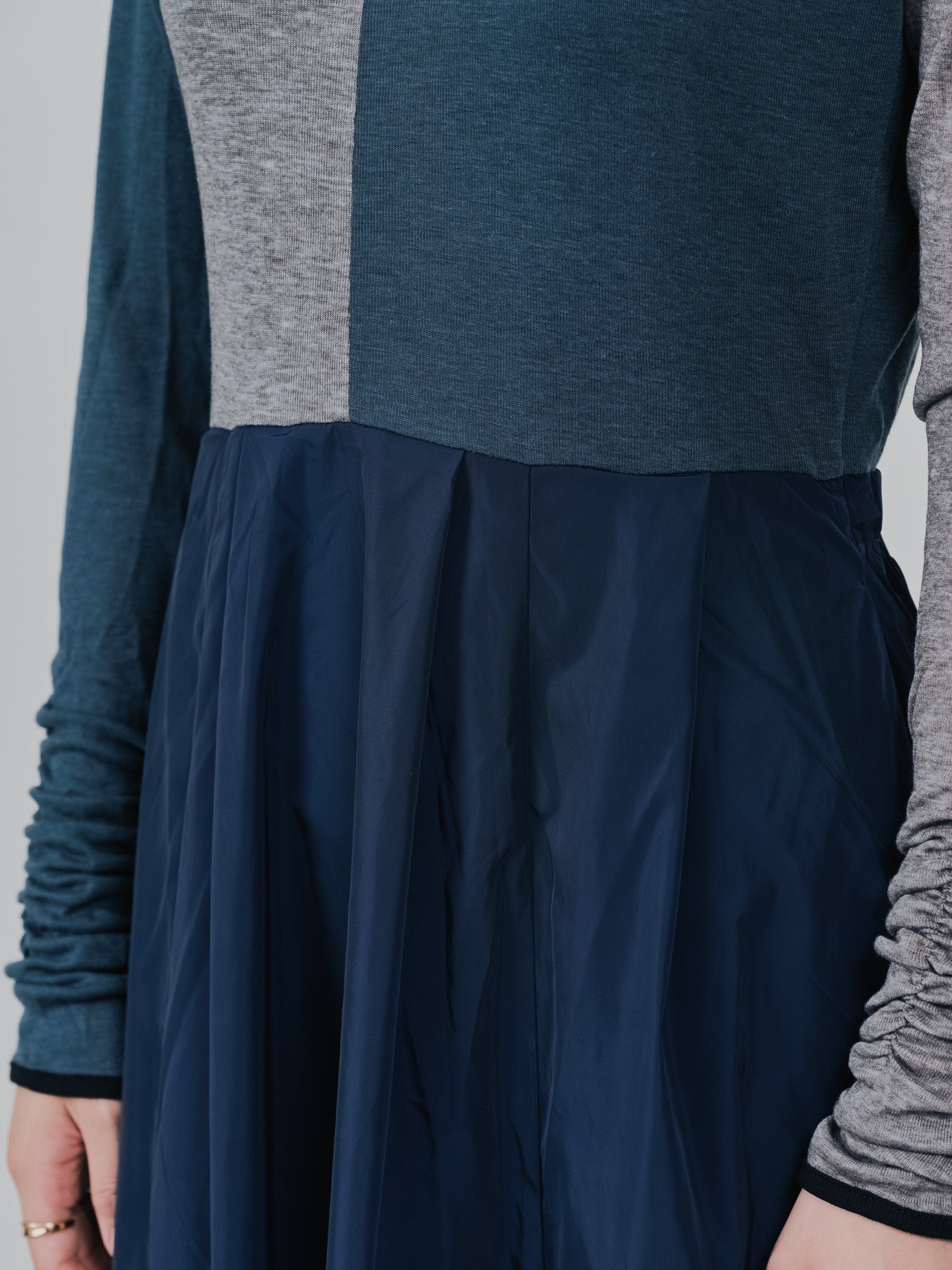 配色切替ワンピース [601417] dark navy