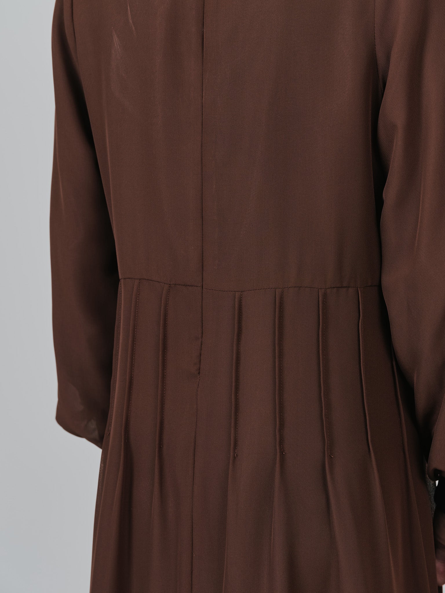ピンタック配色ワンピース [605540] brown