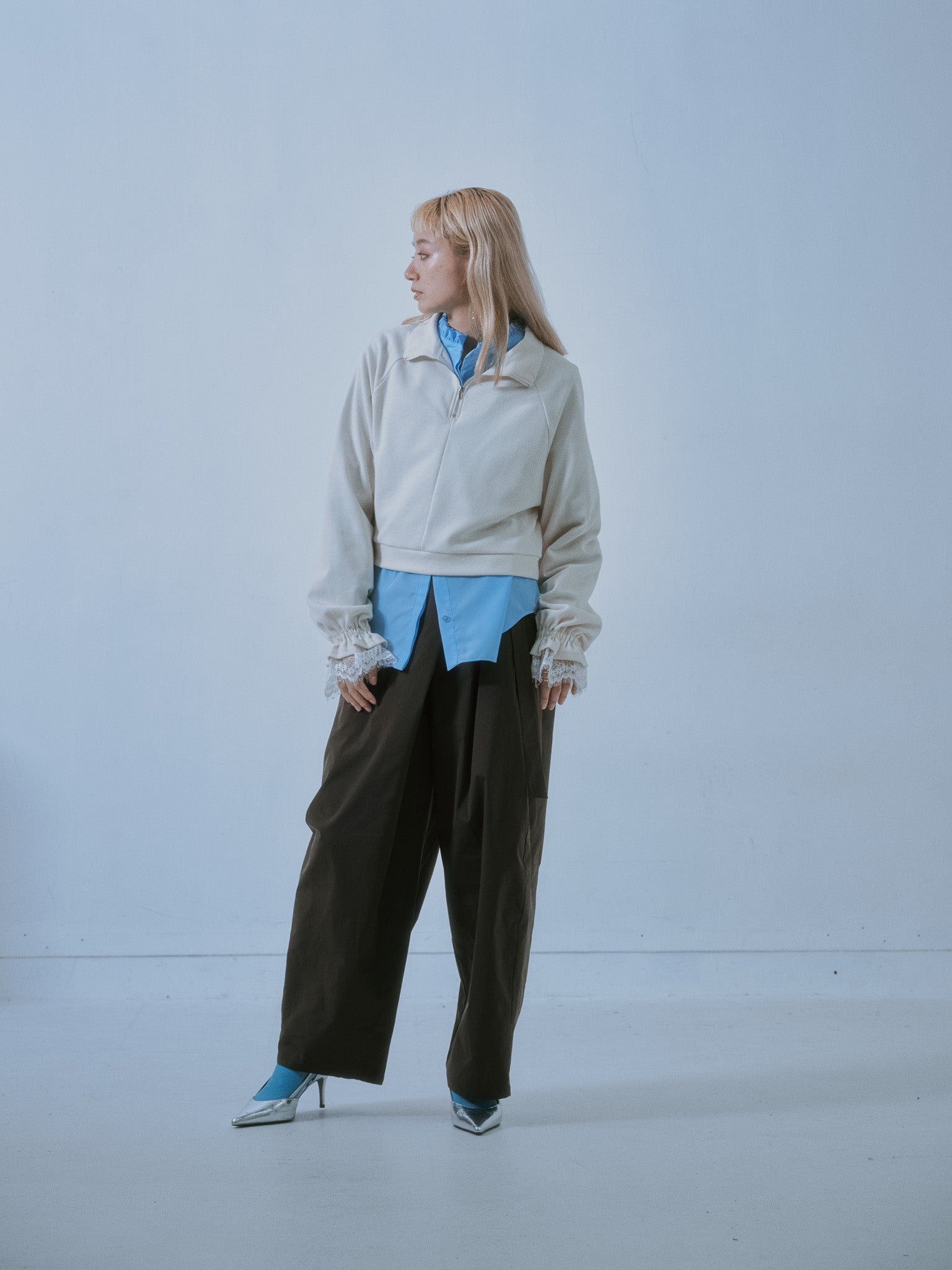 ラップライクサイドカーブパンツ [608318] brown