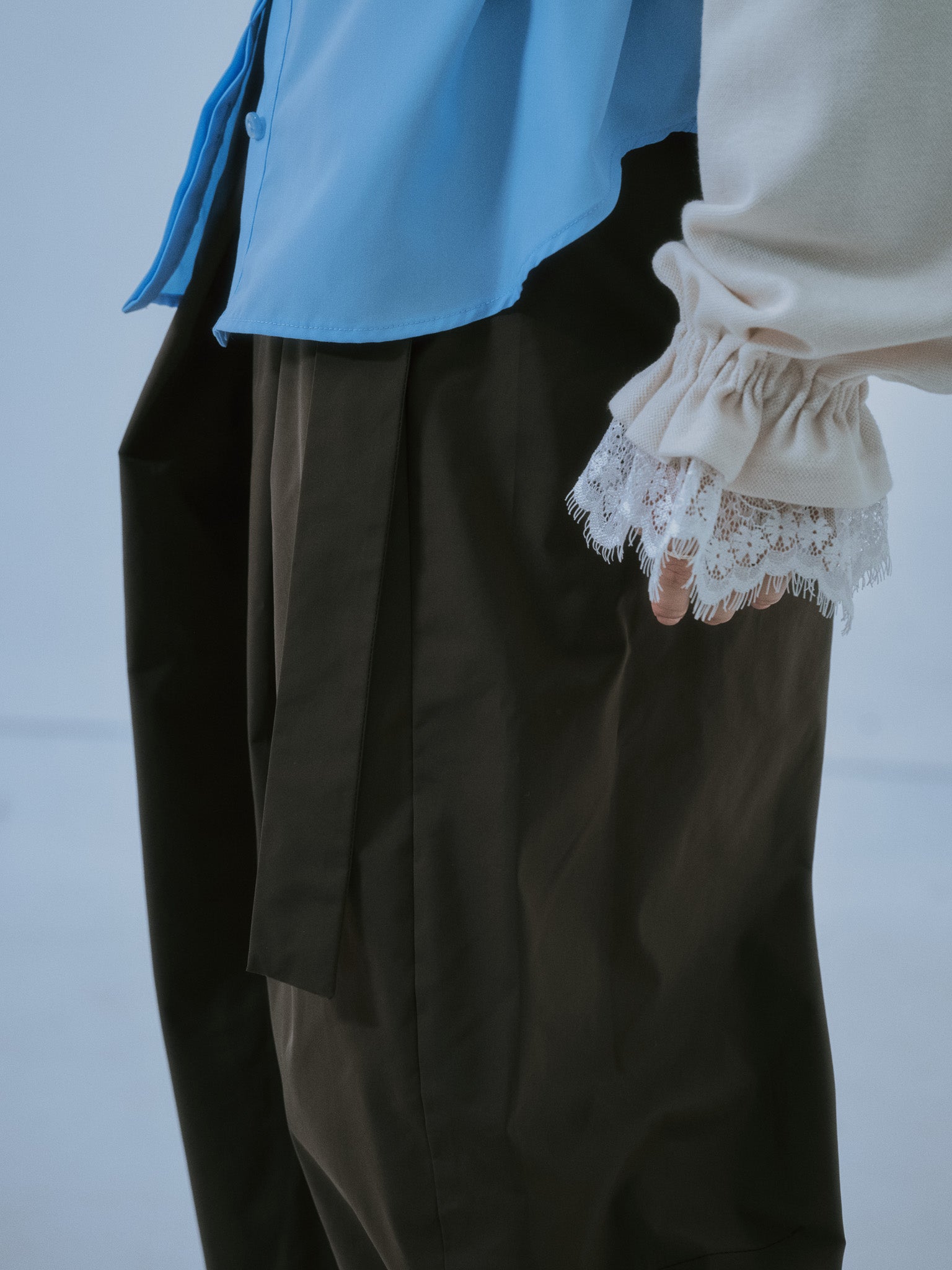 ラップライクサイドカーブパンツ [608318] brown