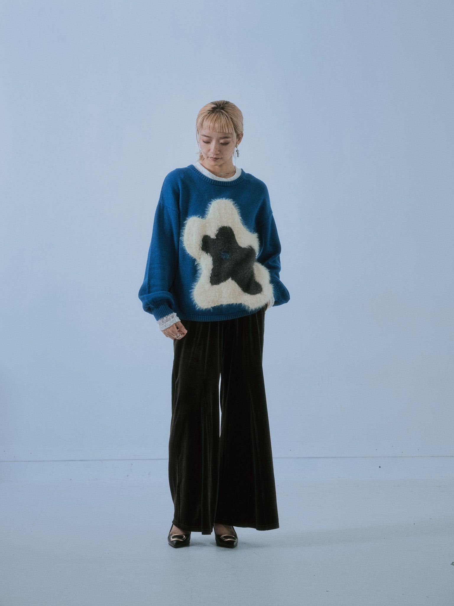 【-PRE SALE- 12/15 18:00まで!!】ベロアフレアパンツ [601414] brown