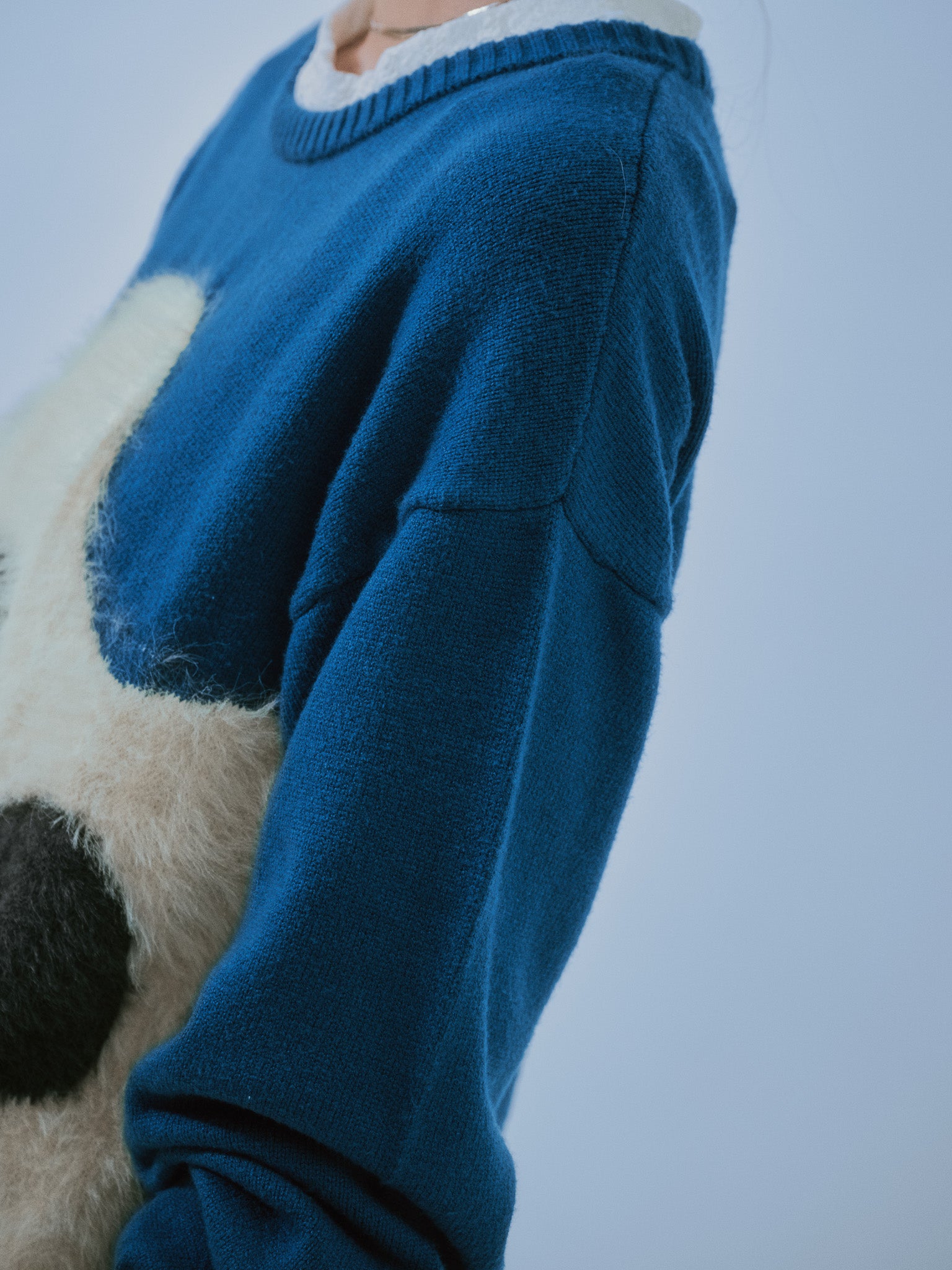 【SALE】フラワーモチーフニットトップス [601408] peacock