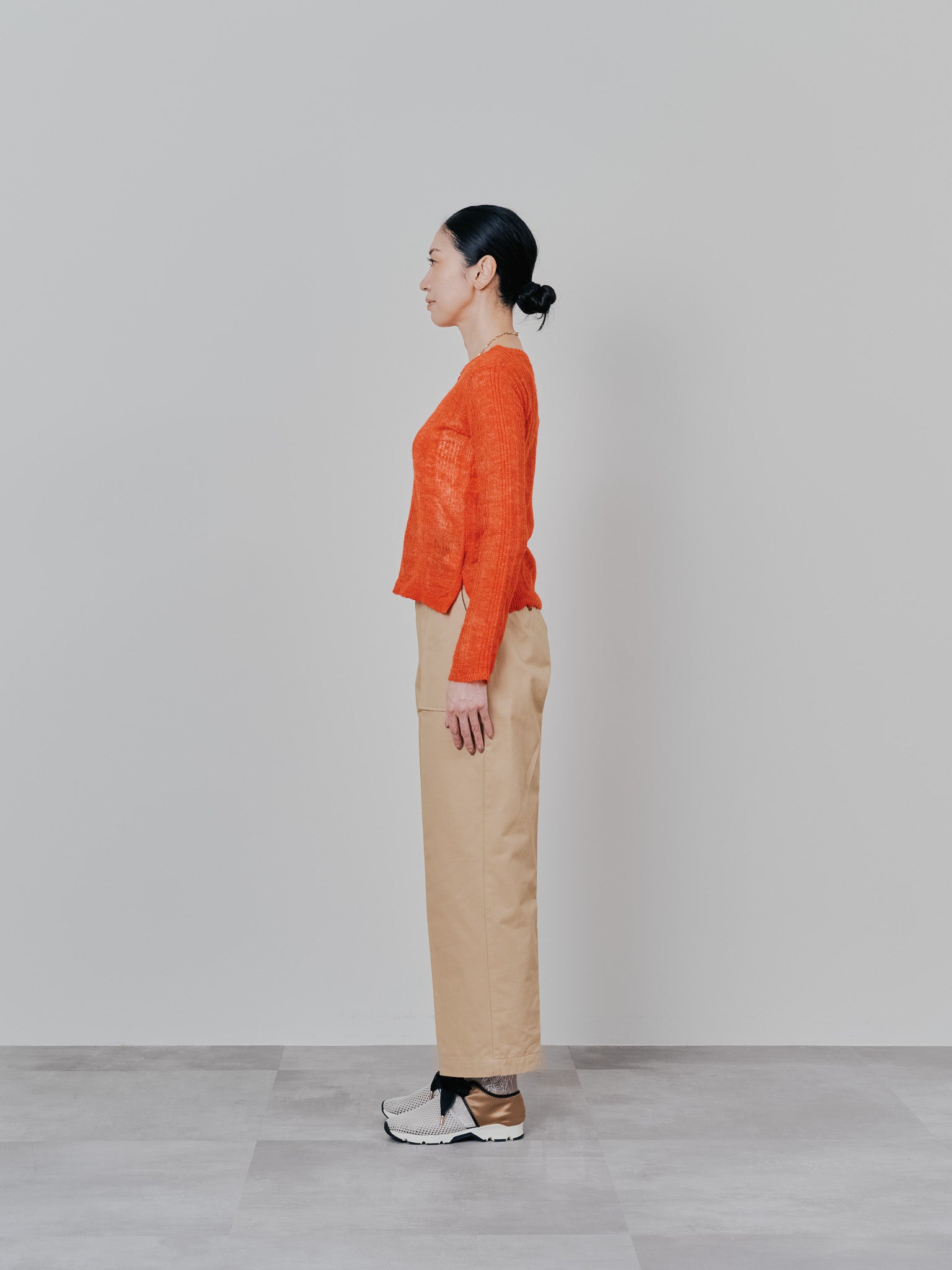 【SALE】シアーモヘアニットトップス [605530] orange