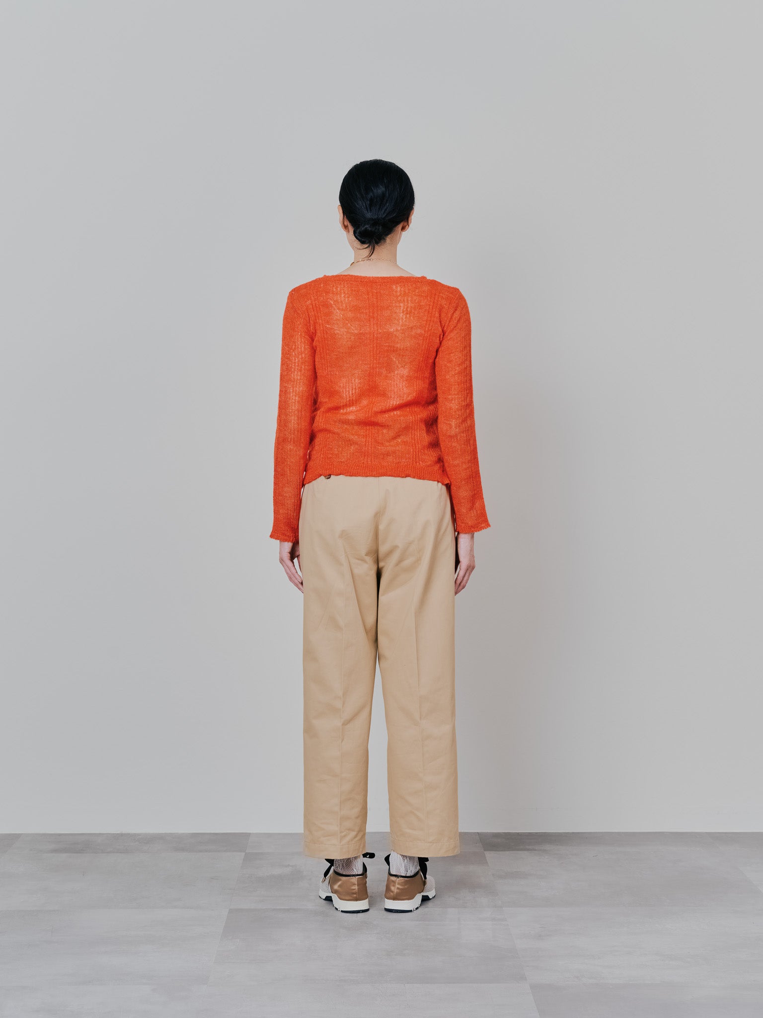 【SALE】シアーモヘアニットトップス [605530] orange