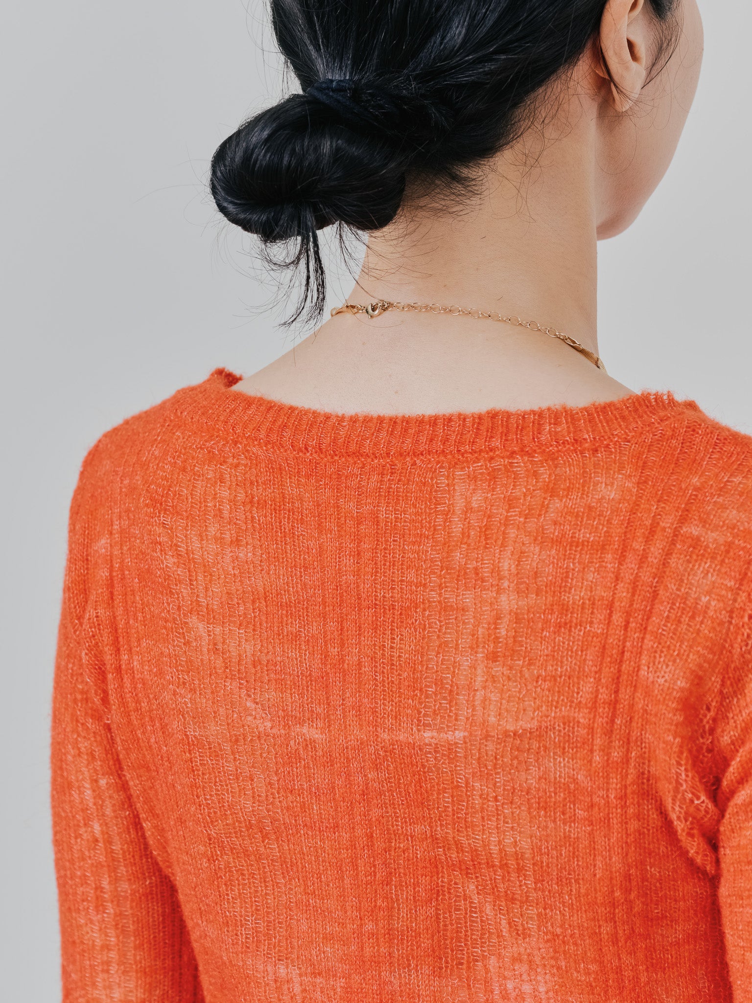 シアーモヘアニットトップス [605530] orange