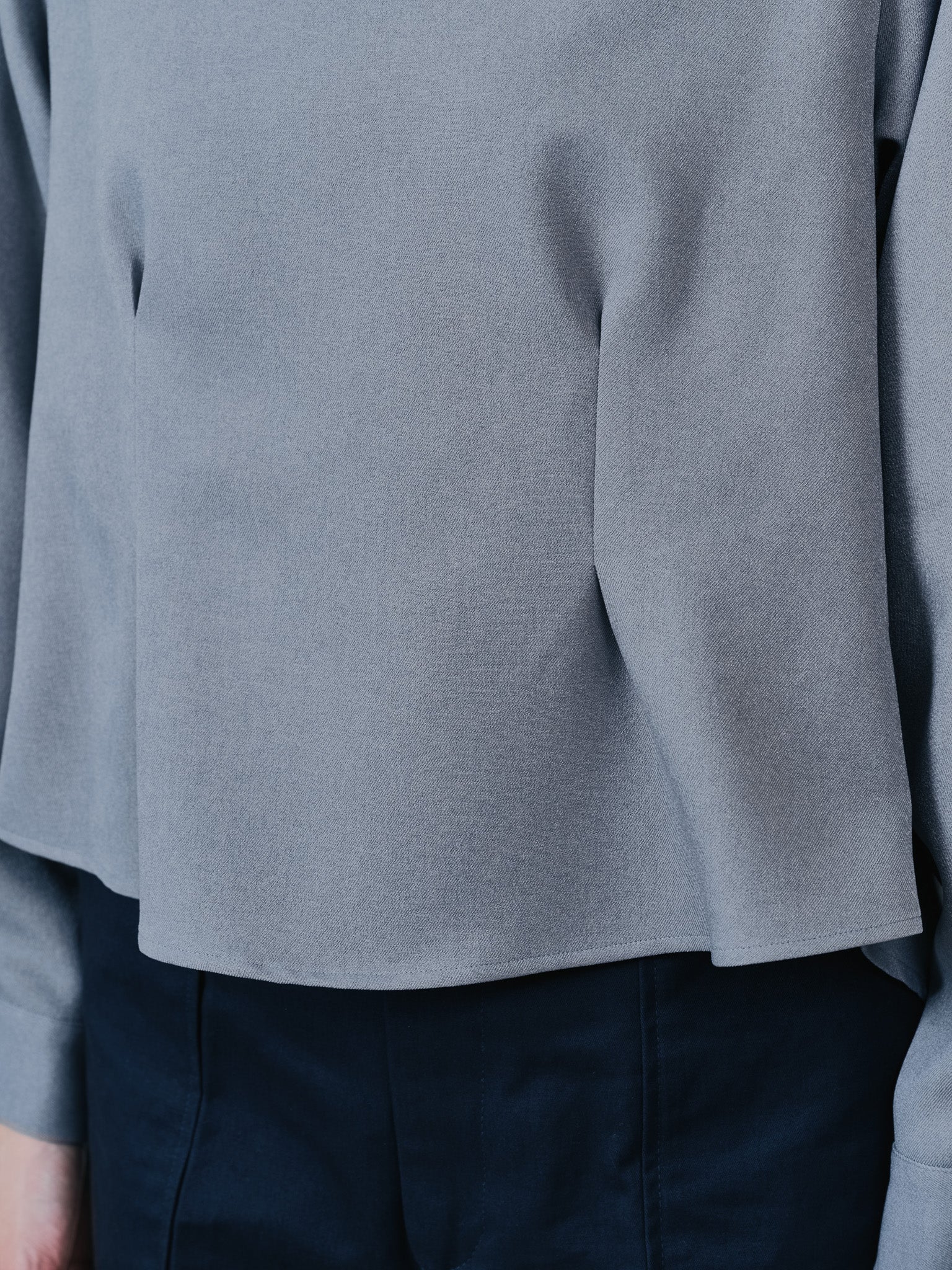 ウエストタックウールライクツイルトップス [608327] grey