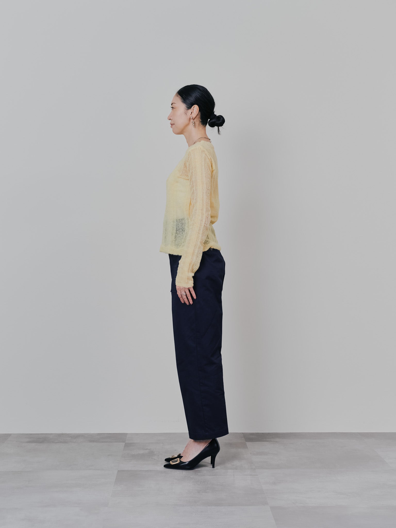 シアーモヘアニットトップス [605530] yellow