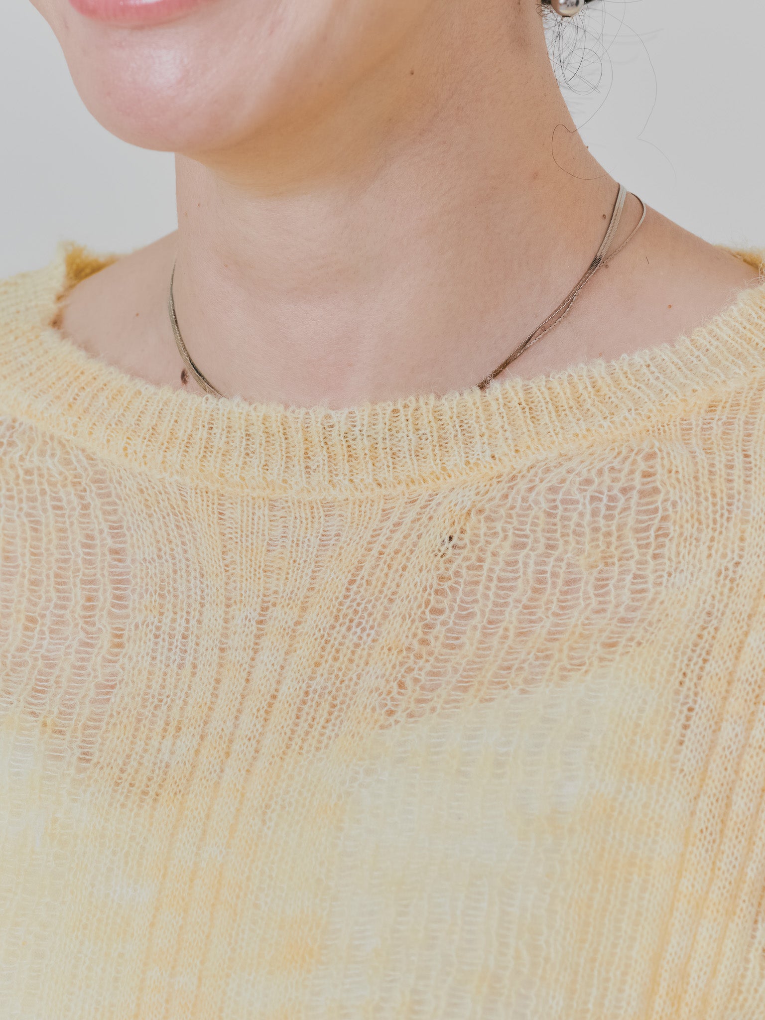 シアーモヘアニットトップス [605530] yellow