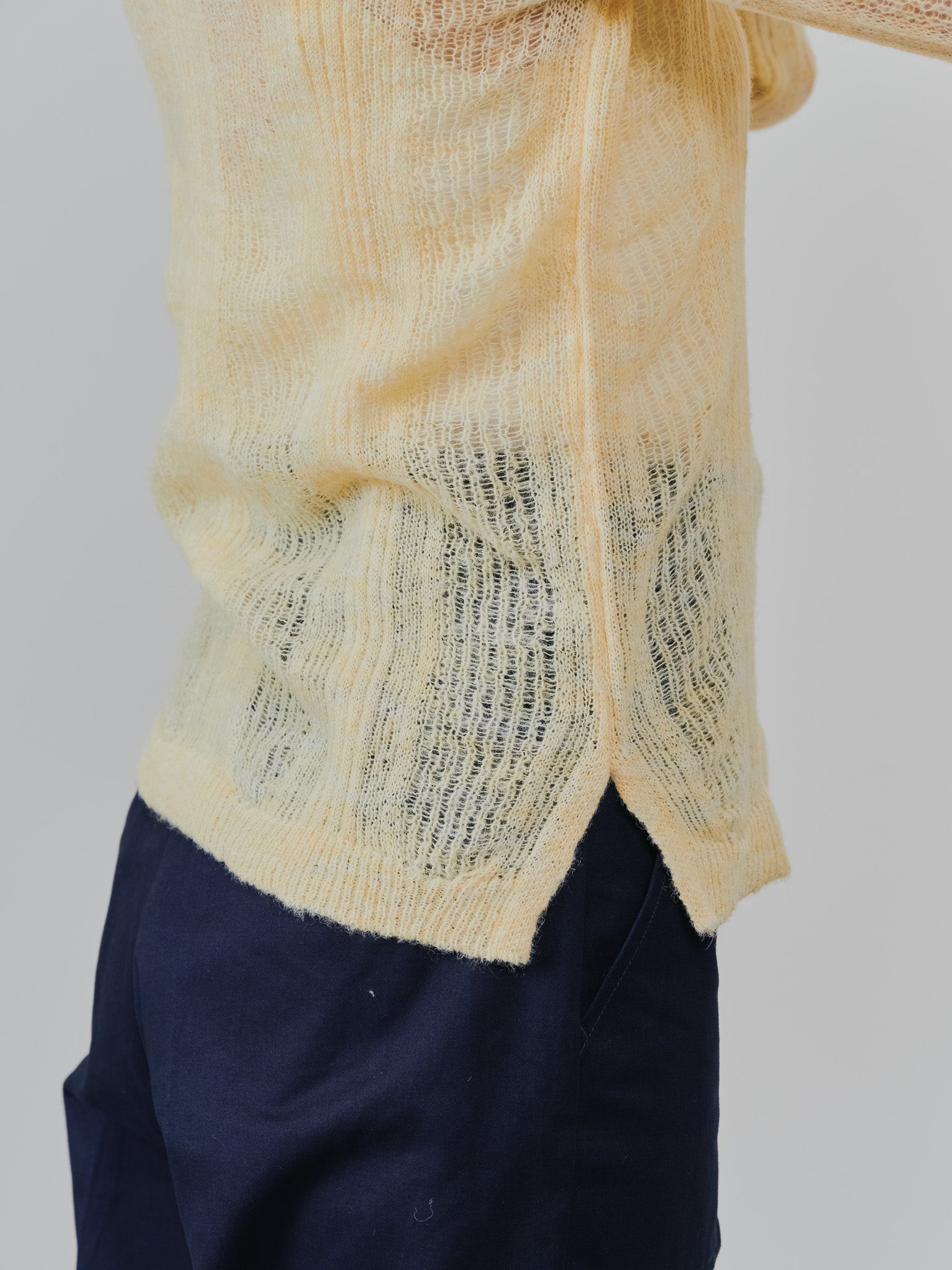 シアーモヘアニットトップス [605530] yellow
