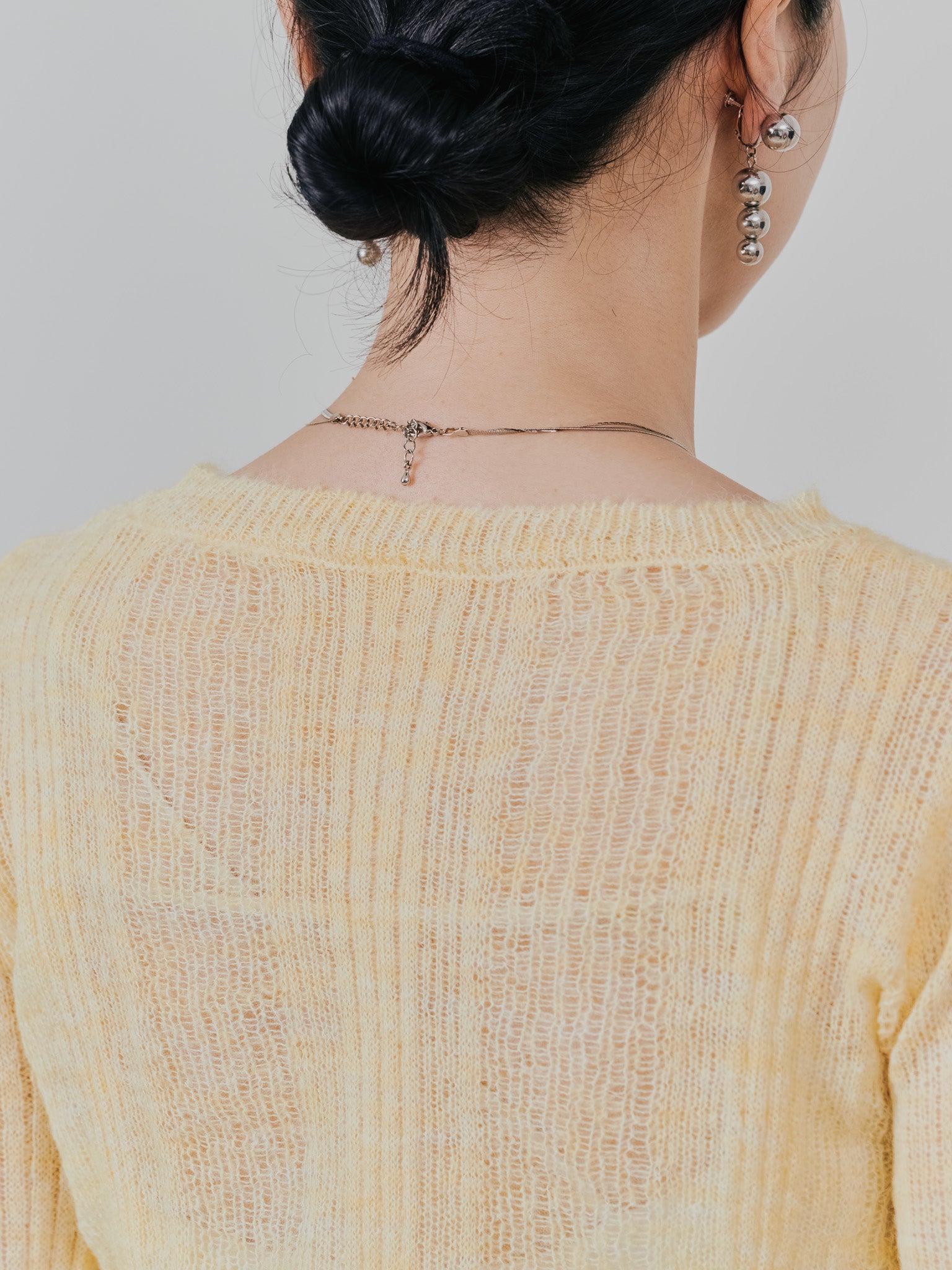 シアーモヘアニットトップス [605530] yellow