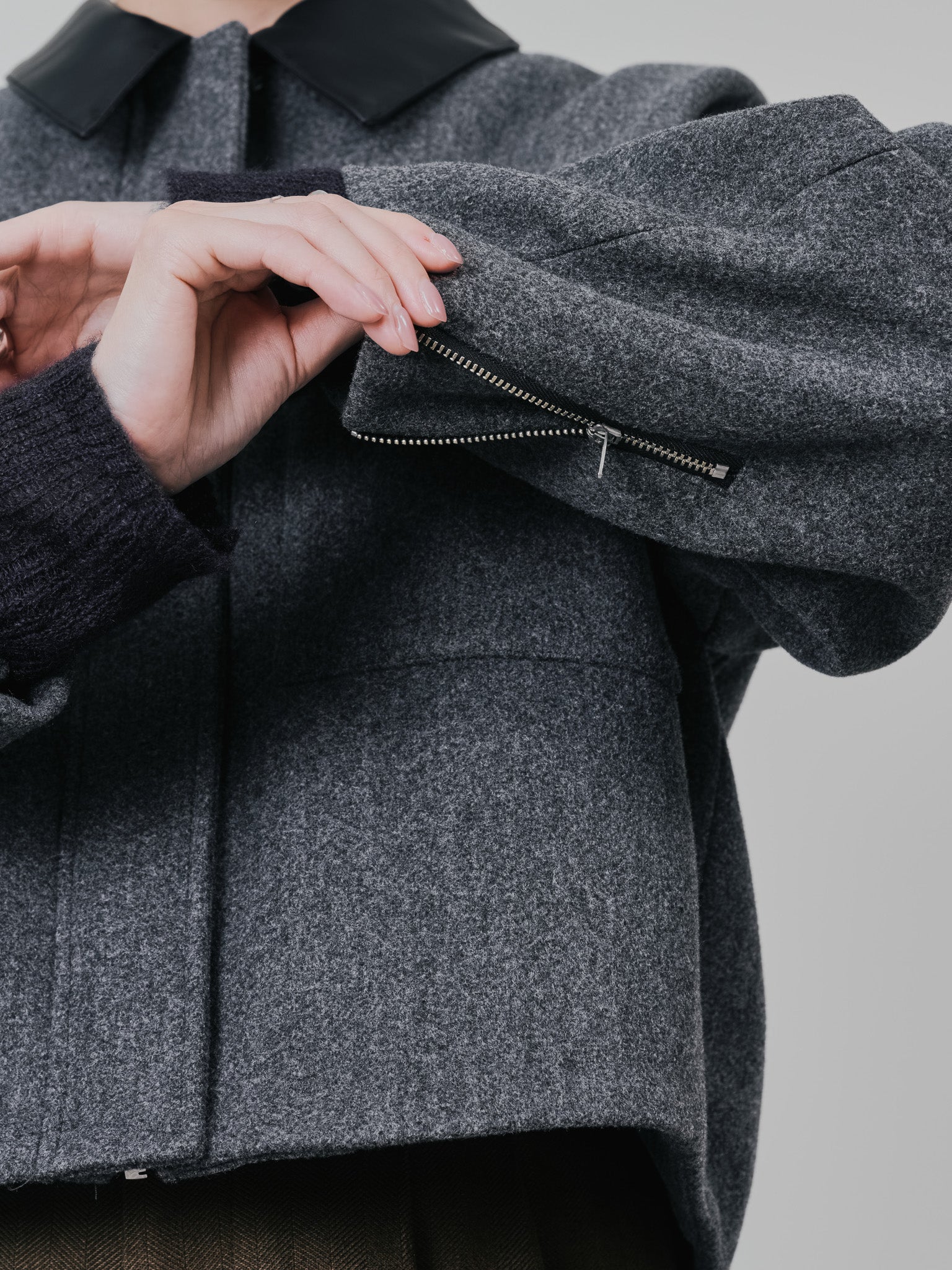 【-PRE SALE- 12/15 18:00まで!!】2WAY配色カラーCPOジャケット [605545] charcoal