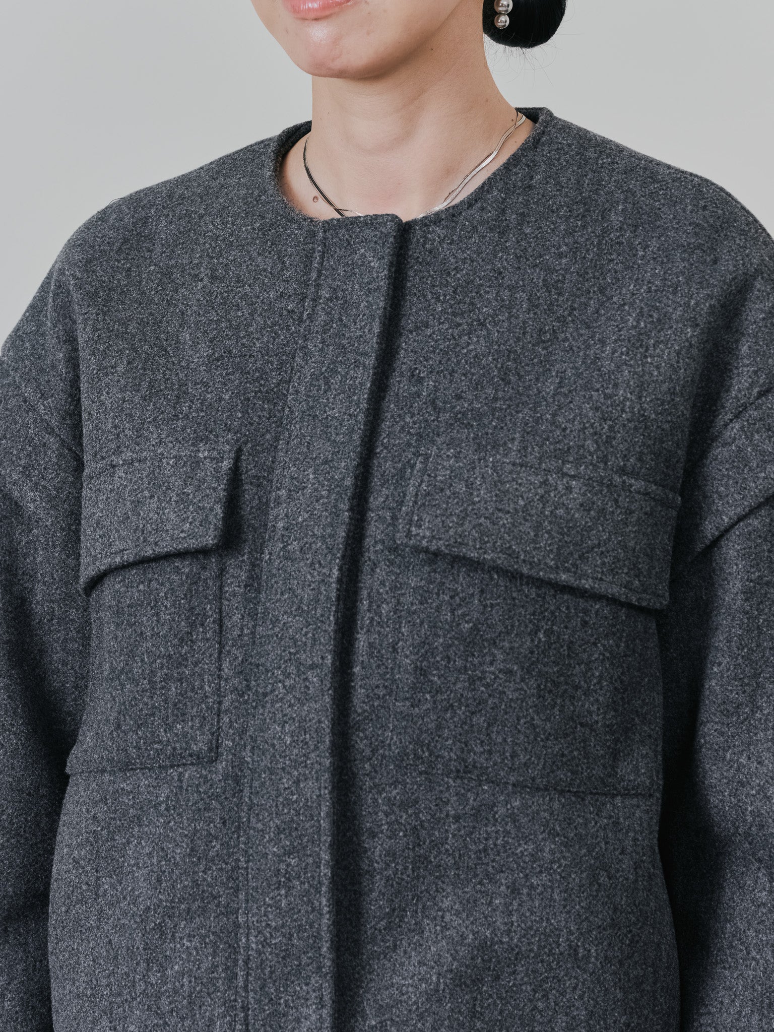 【-PRE SALE- 12/15 18:00まで!!】2WAY配色カラーCPOジャケット [605545] charcoal