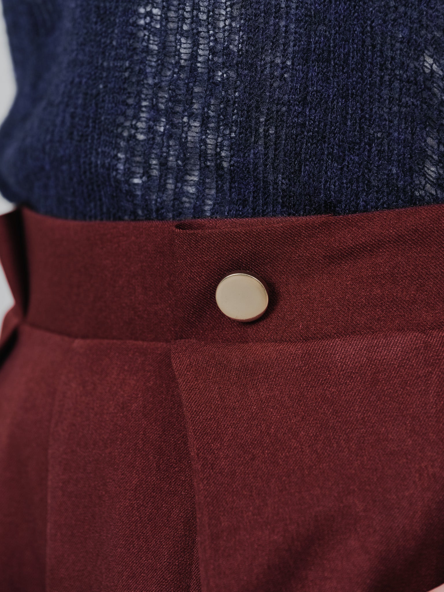 ウエストボタンタックワイドパンツ [608319] wine