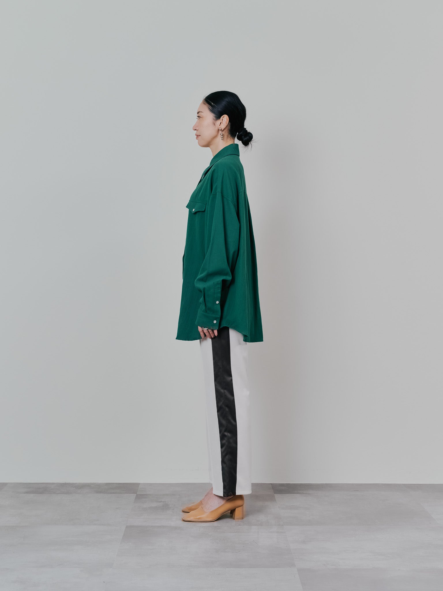 バタフライカラーウエスタンライクシャツ [601451] green