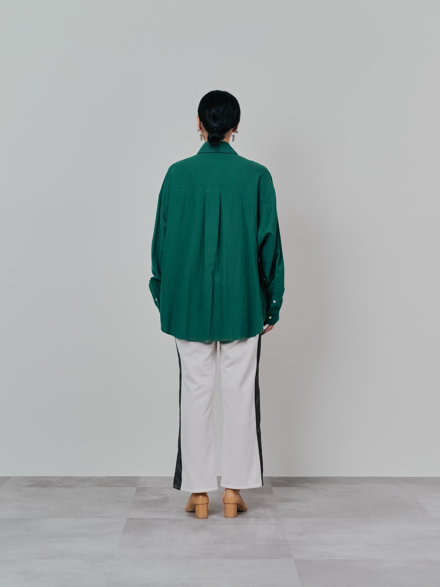 バタフライカラーウエスタンライクシャツ [601451] green