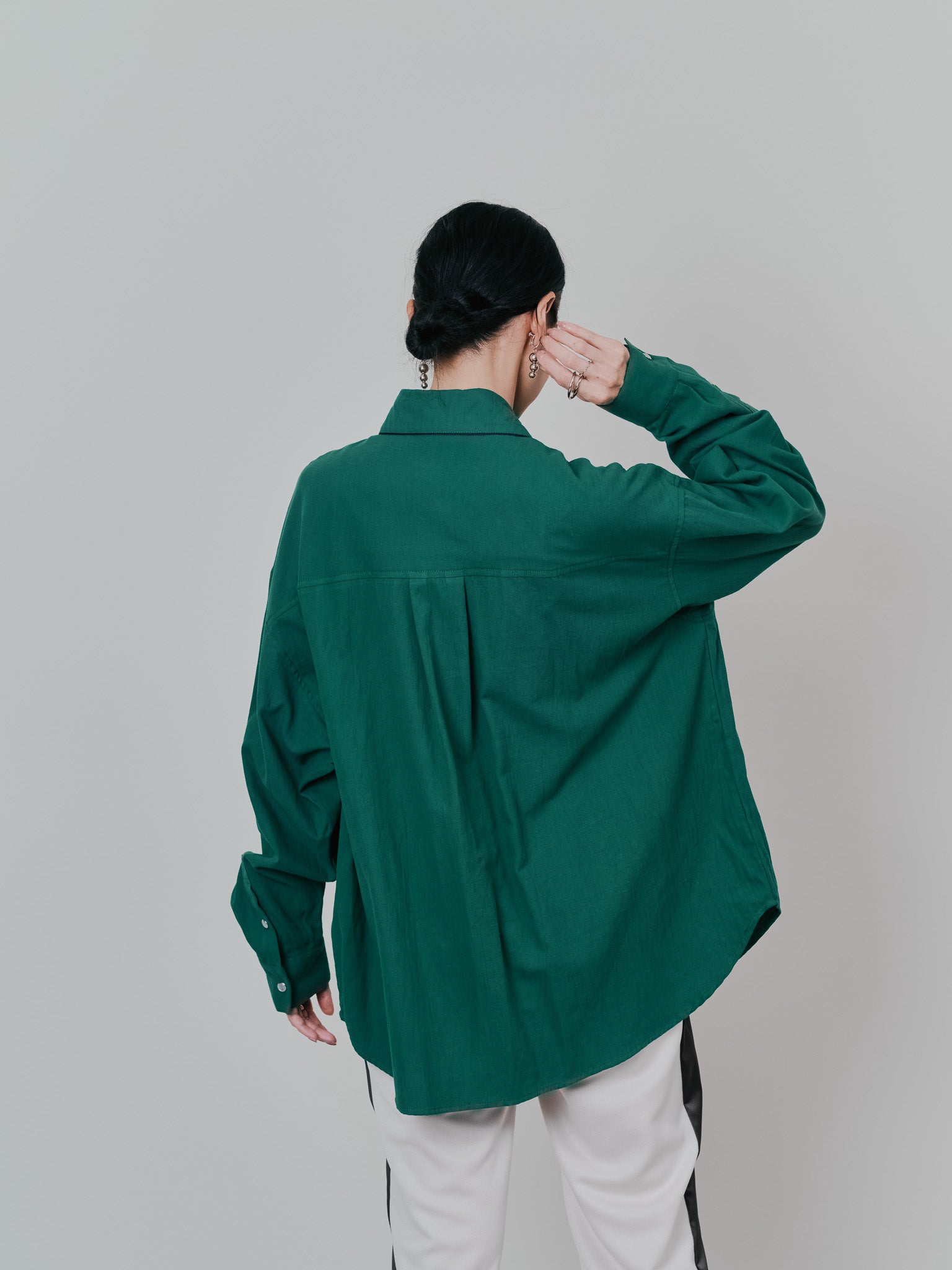 バタフライカラーウエスタンライクシャツ [601451] green