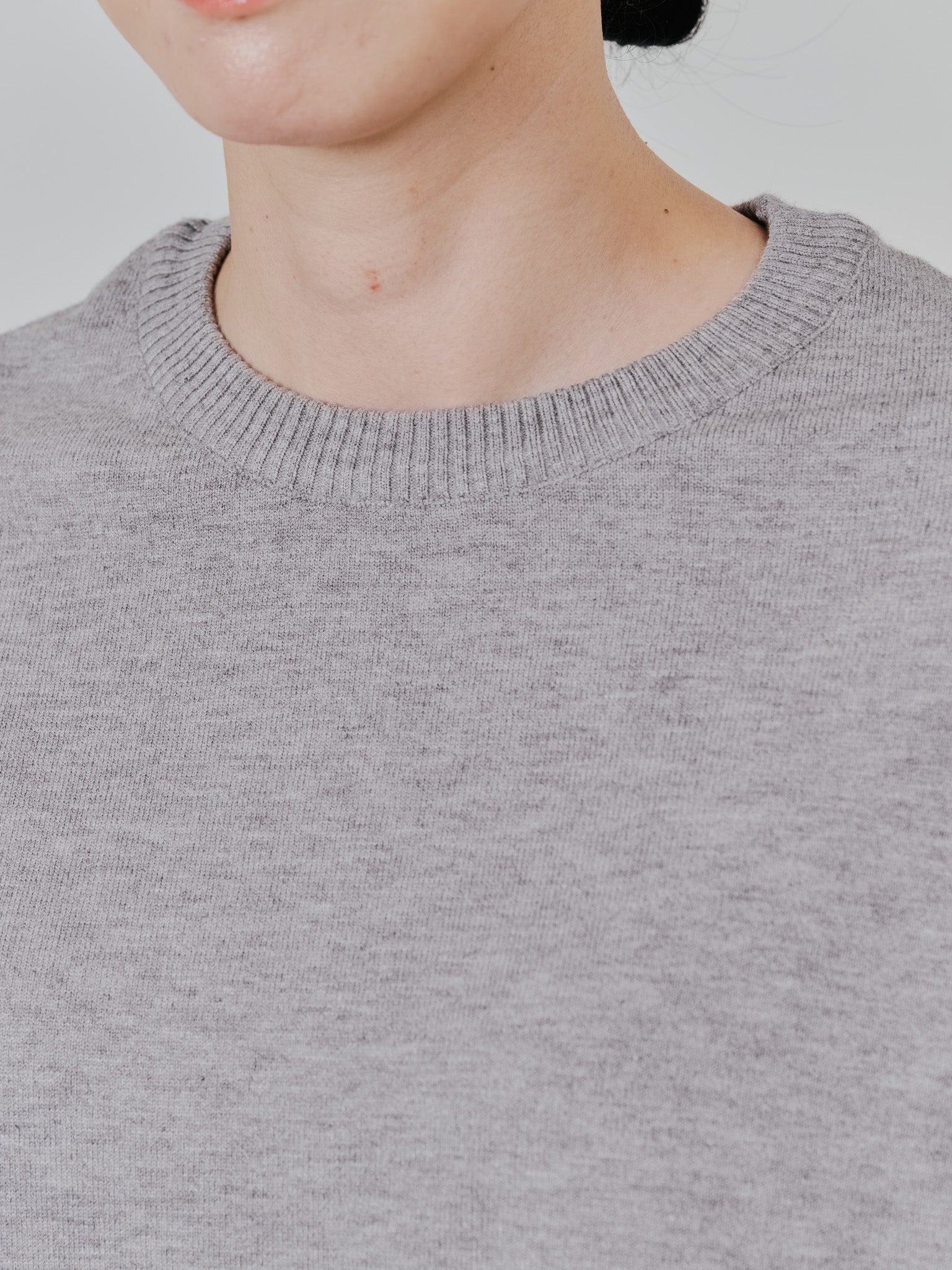 配色シャツレイヤードライクニットトップス [605535] mocha beige