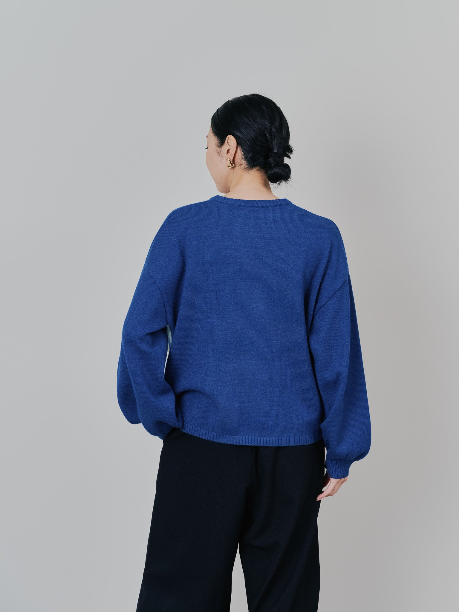 フラワーモチーフニットトップス [601408] peacock