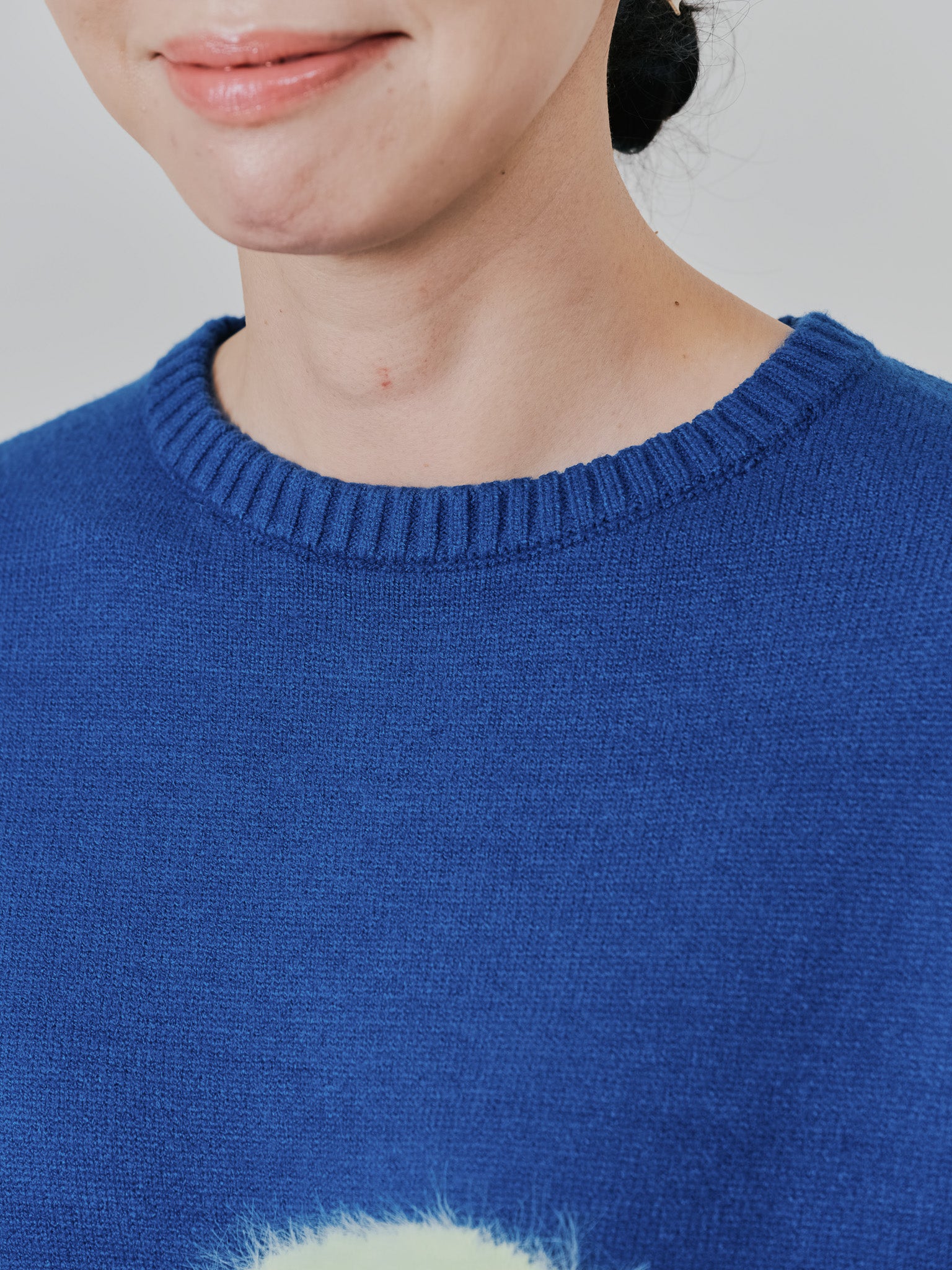 フラワーモチーフニットトップス [601408] peacock