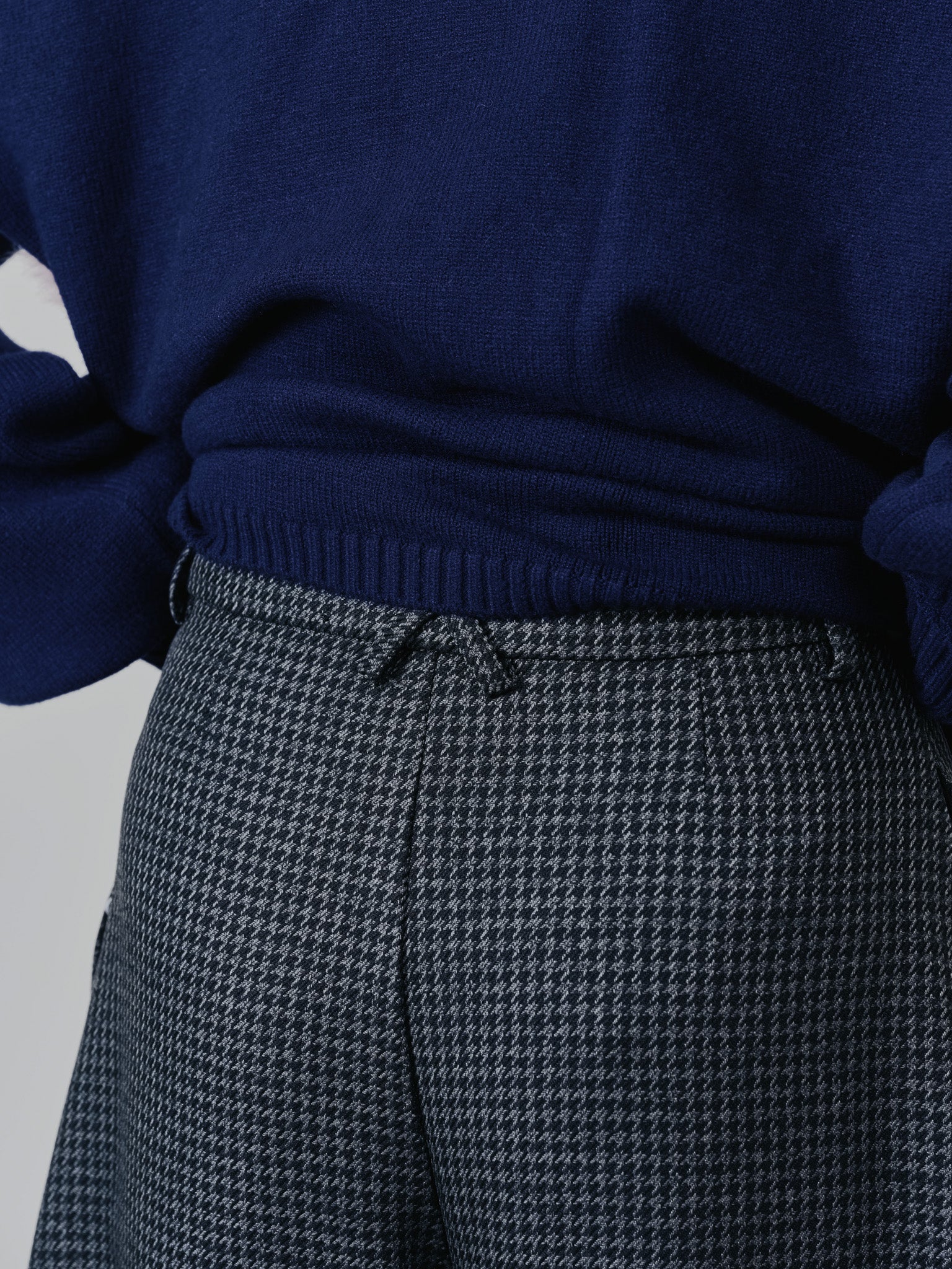 柄タックビックワイドパンツ [608320] charcoal