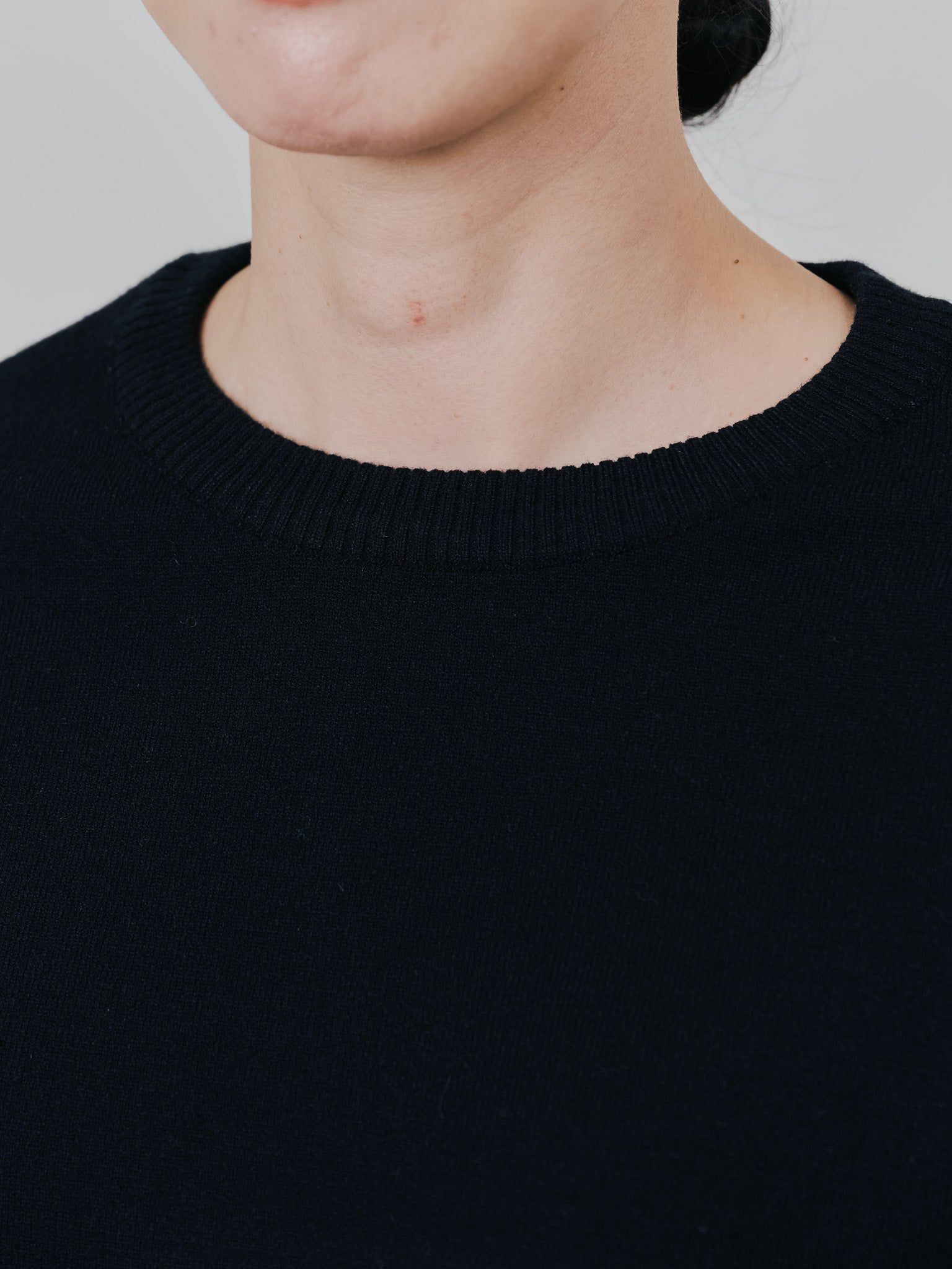 配色シャツレイヤードライクニットトップス [605535] blue