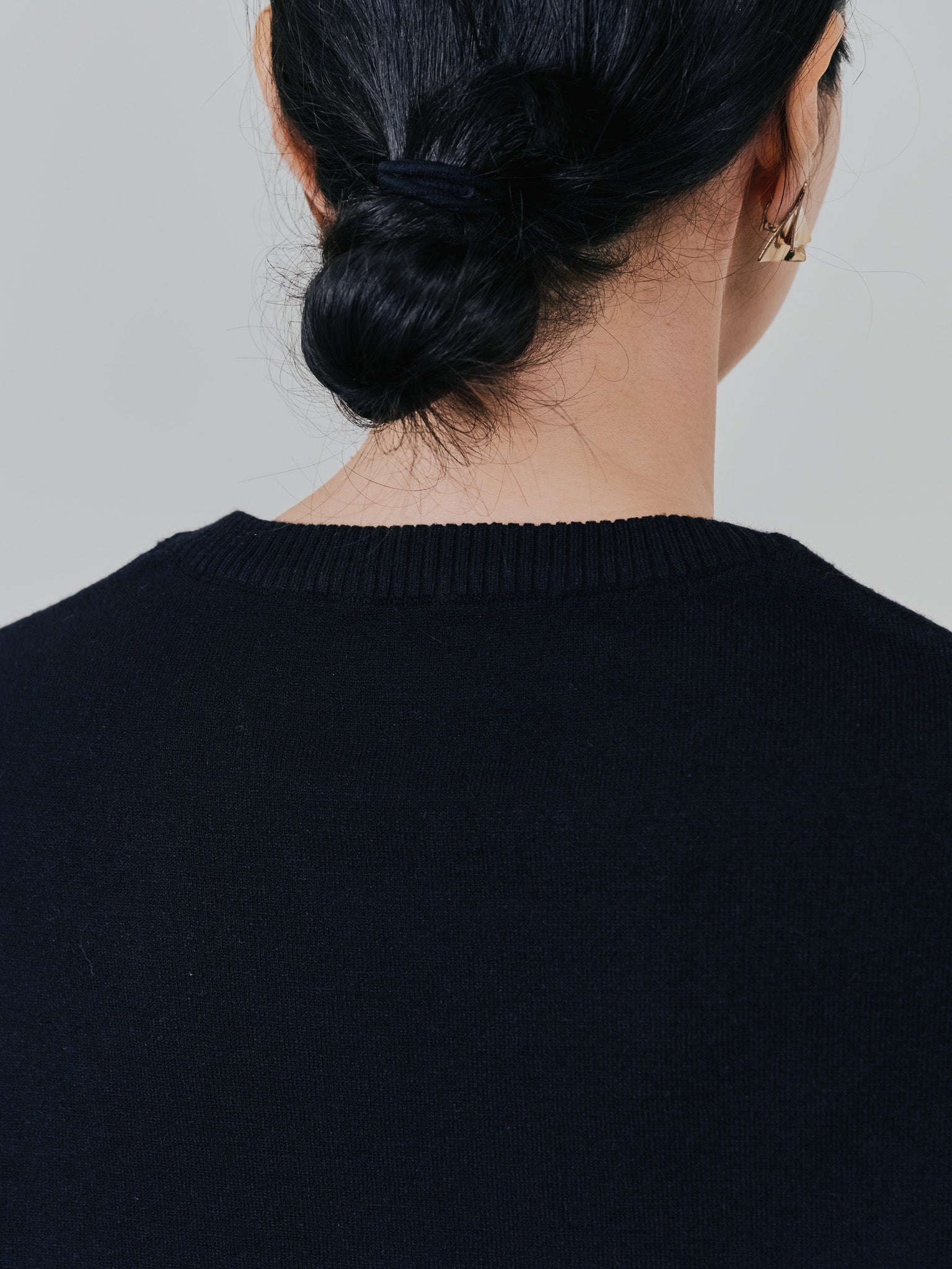 配色シャツレイヤードライクニットトップス [605535] blue