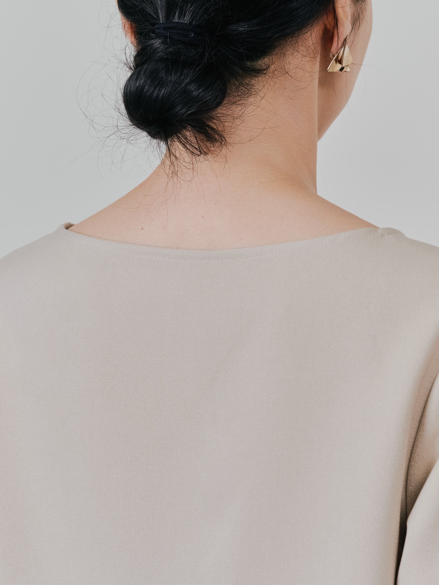 ウエストタックウールライクツイルトップス [608327] light beige