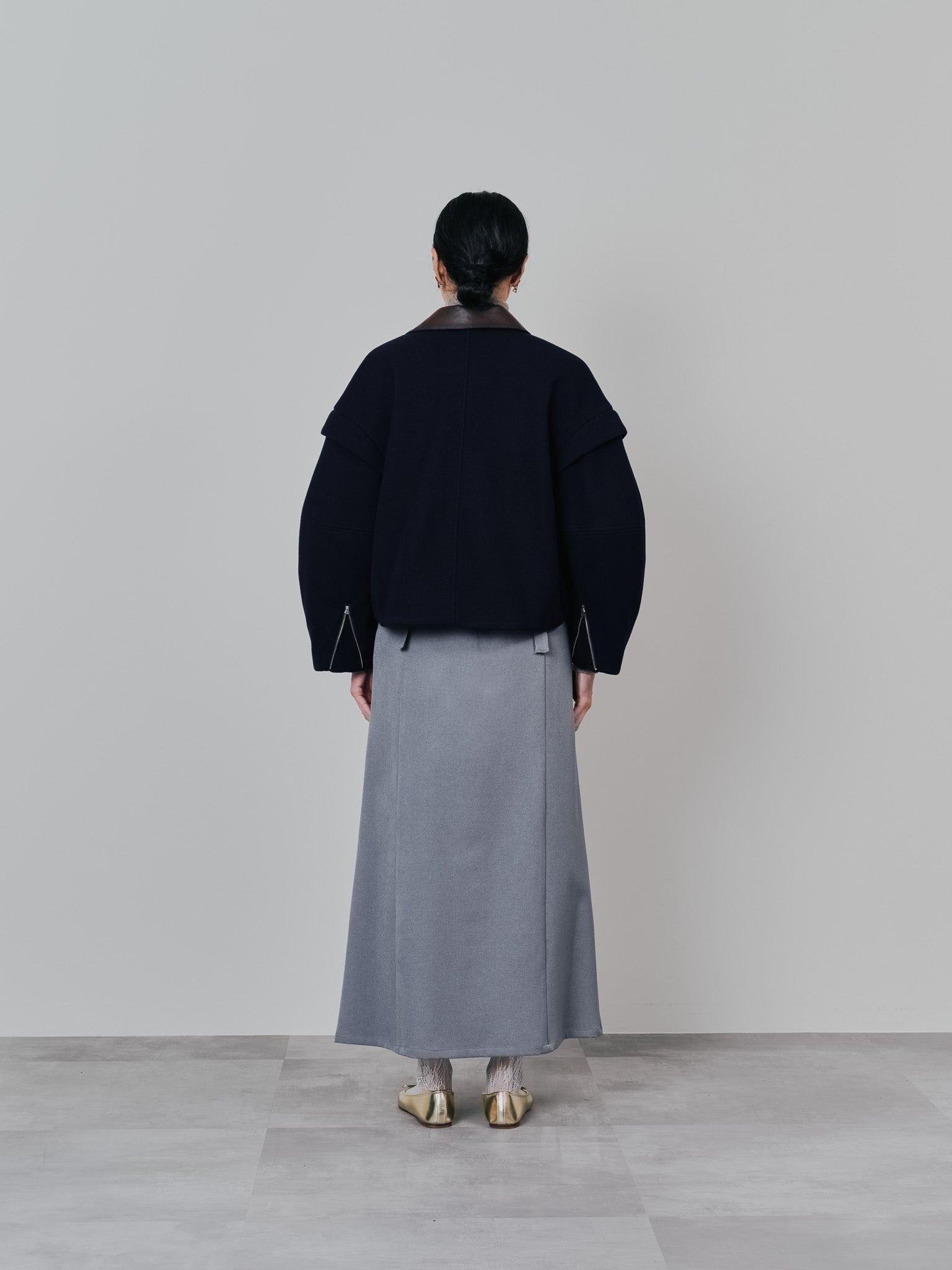 サスペンダー付ソフトAラインスカート [608328] grey