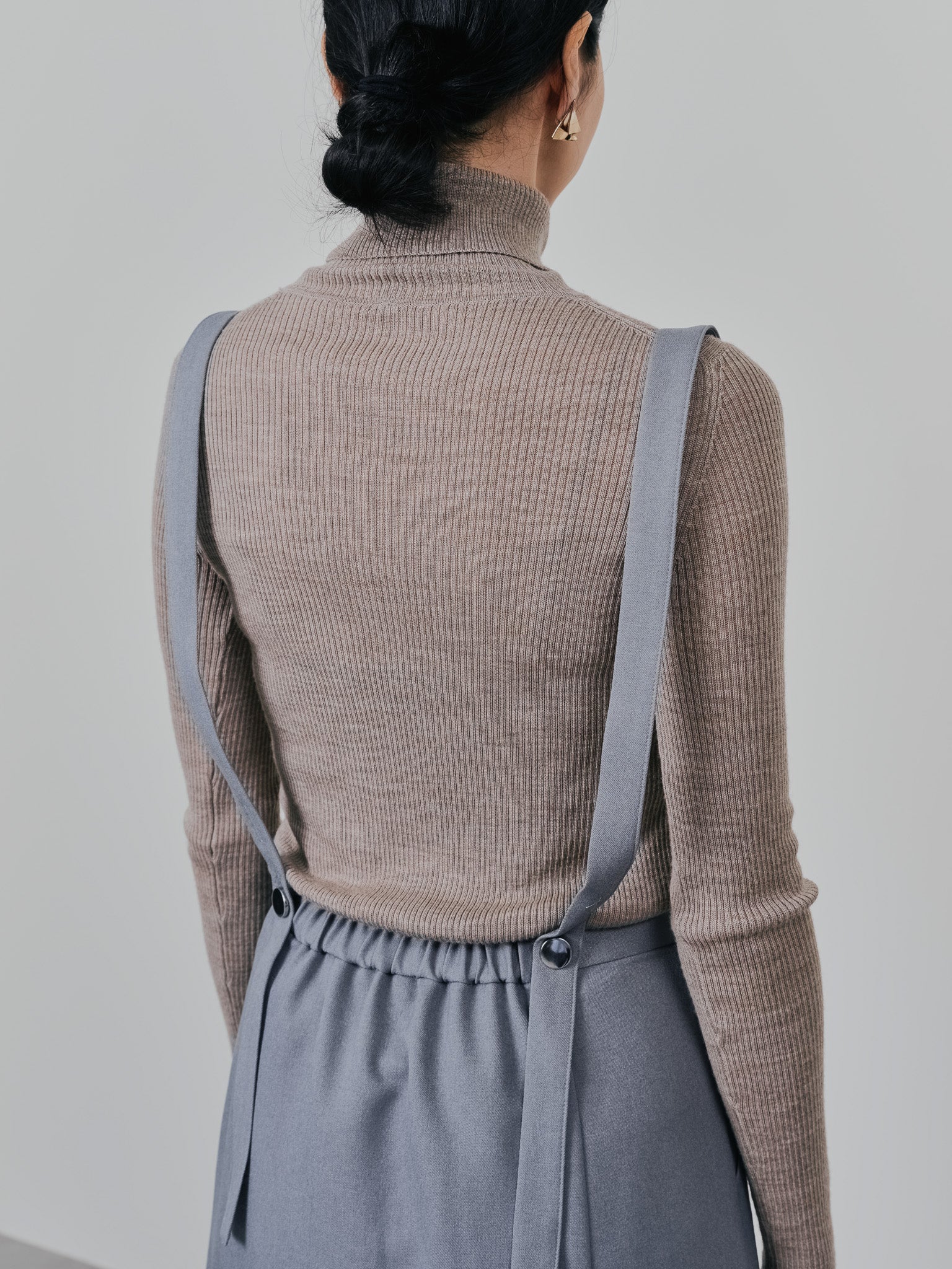 サスペンダー付ソフトAラインスカート [608328] grey