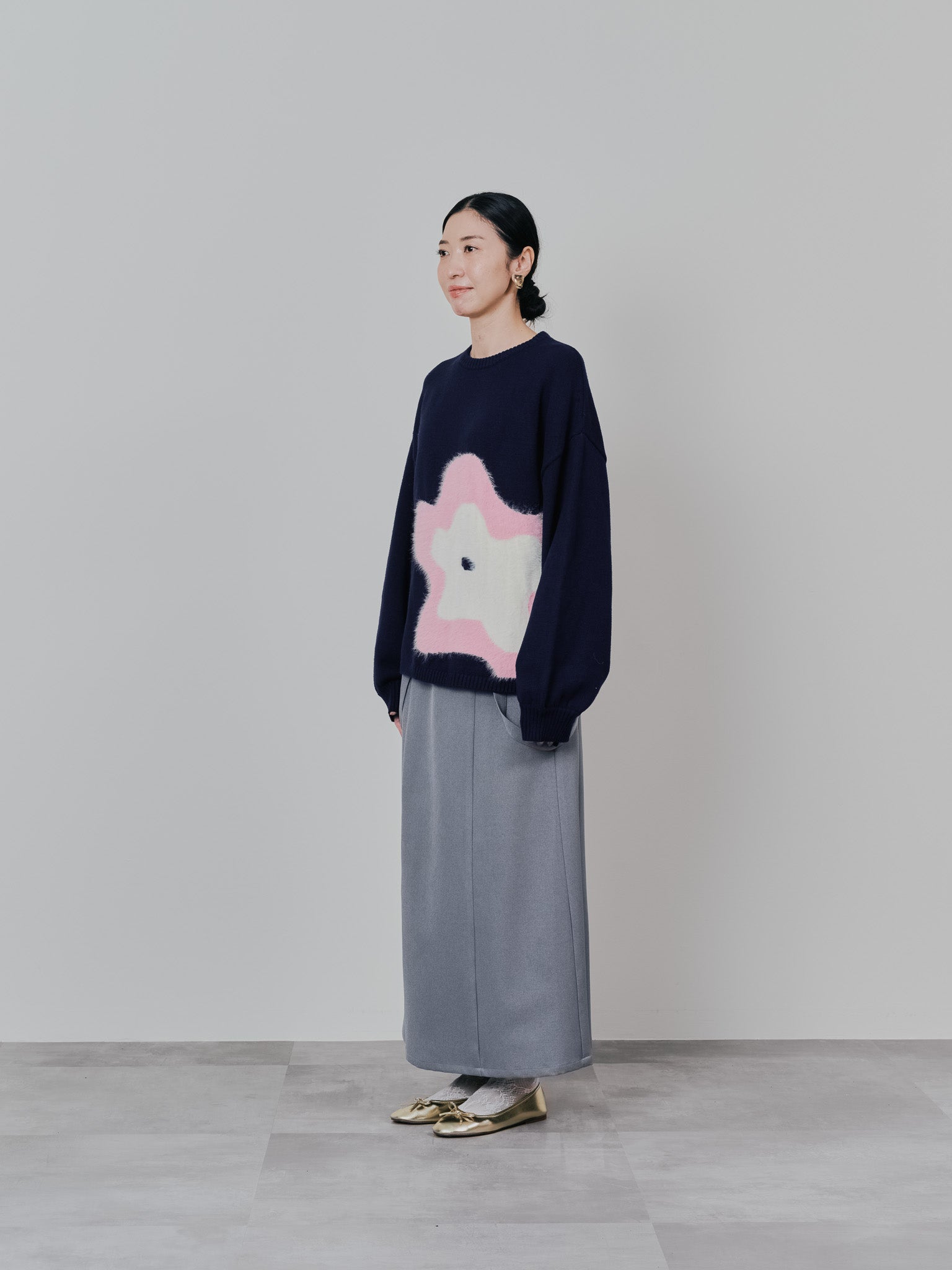 サスペンダー付ソフトAラインスカート [608328] grey