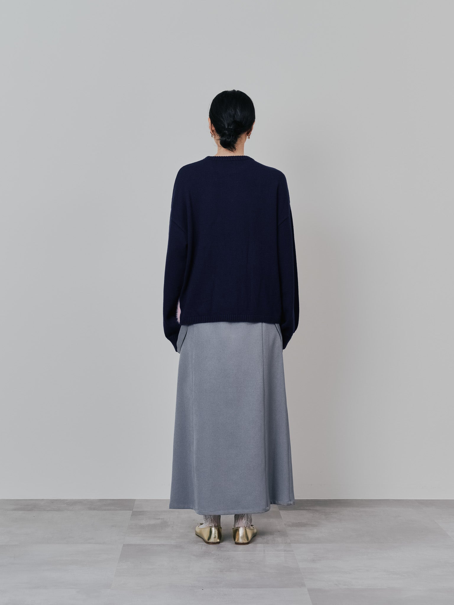 サスペンダー付ソフトAラインスカート [608328] grey