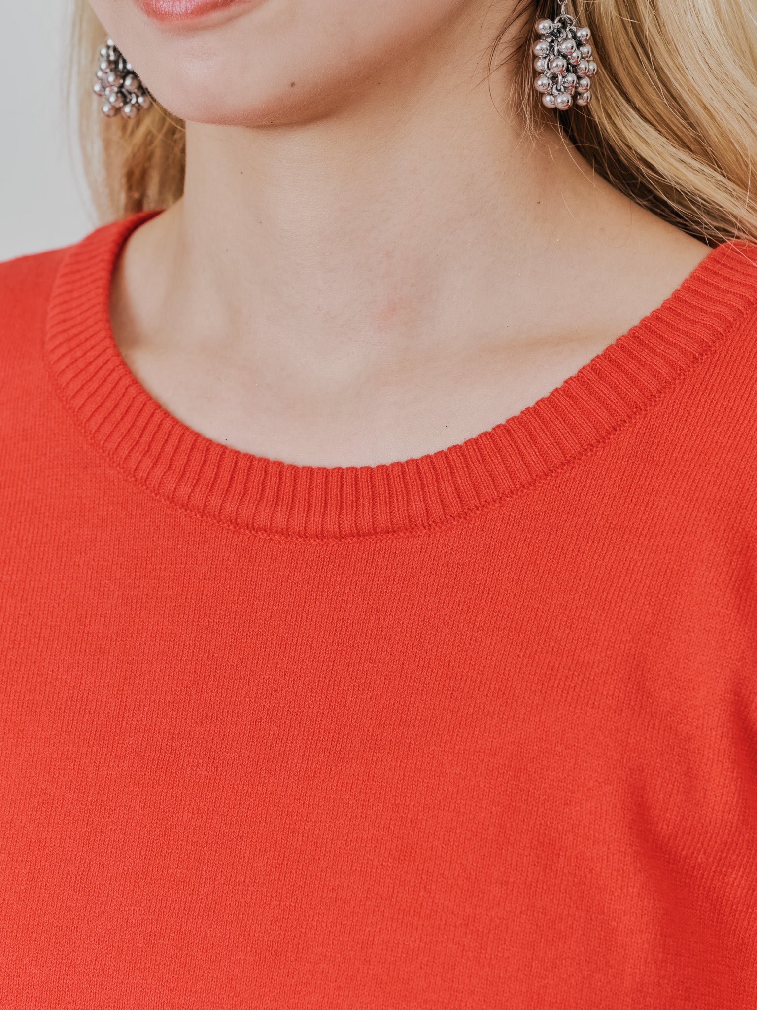 【-PRE SALE- 12/15 18:00まで!!】バックスリットカシミアニットトップス [605550] red