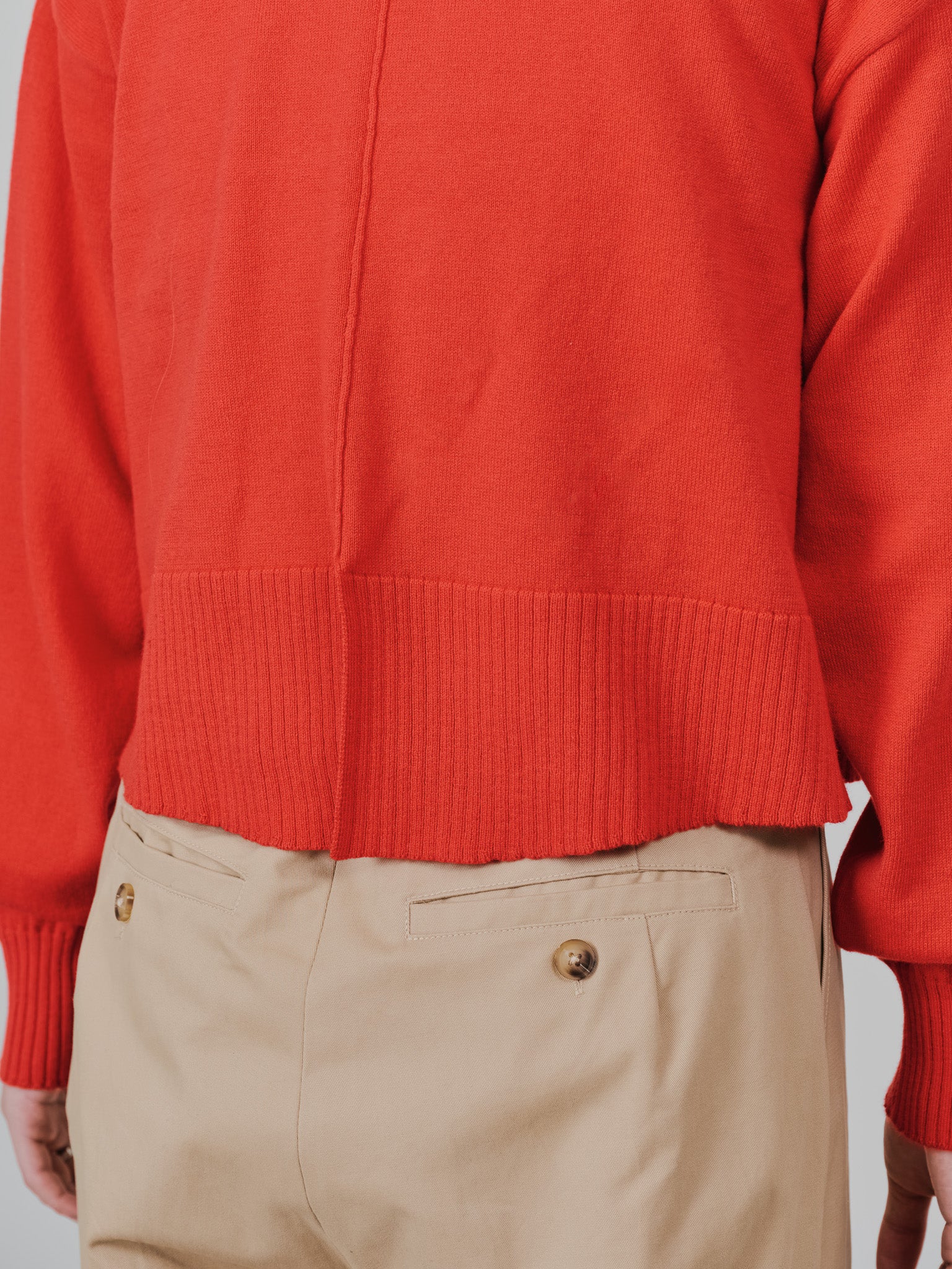 【-PRE SALE- 12/15 18:00まで!!】バックスリットカシミアニットトップス [605550] red