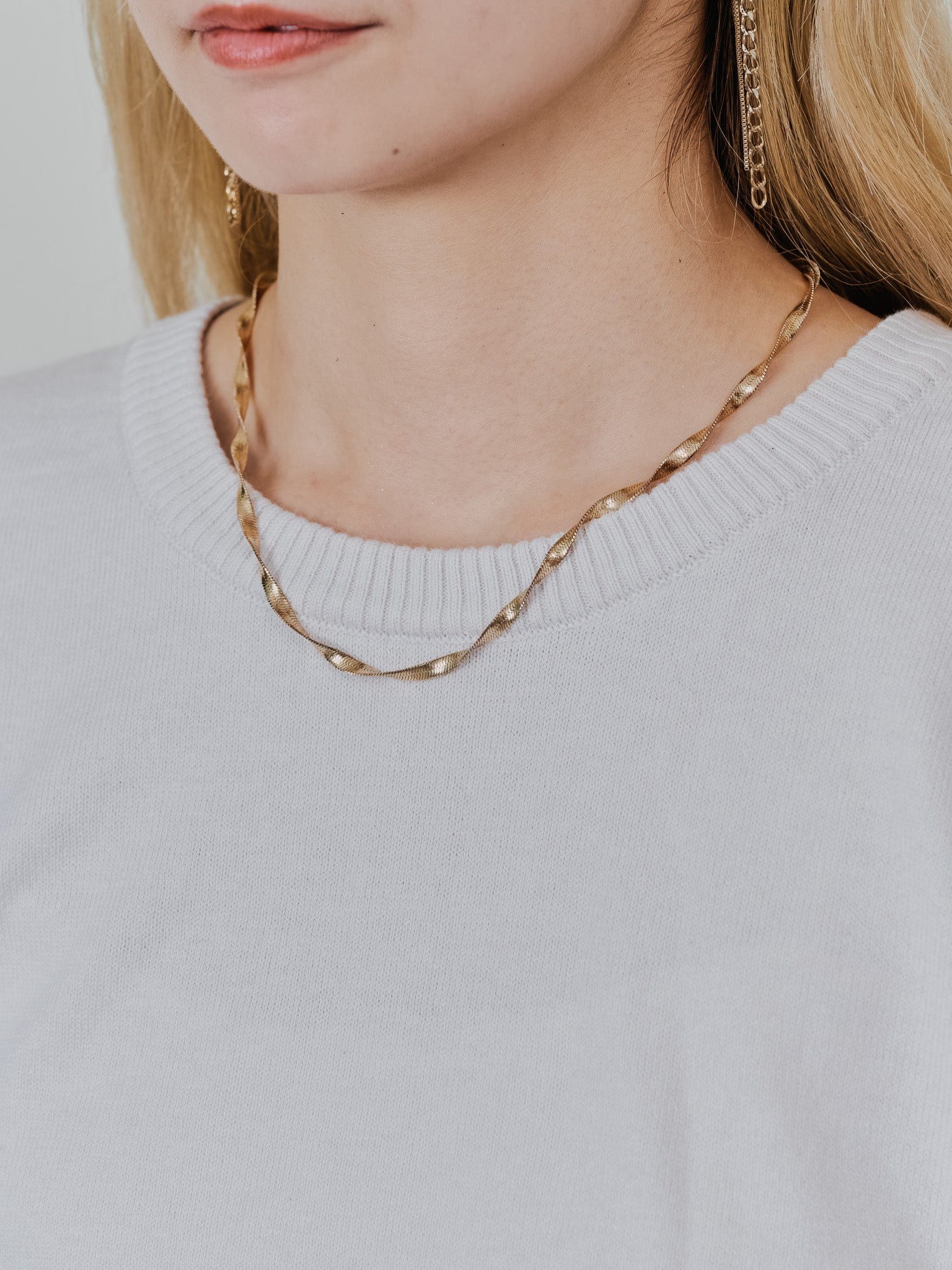 【-PRE SALE- 12/15 18:00まで!!】バックスリットカシミアニットトップス [605550] light grey