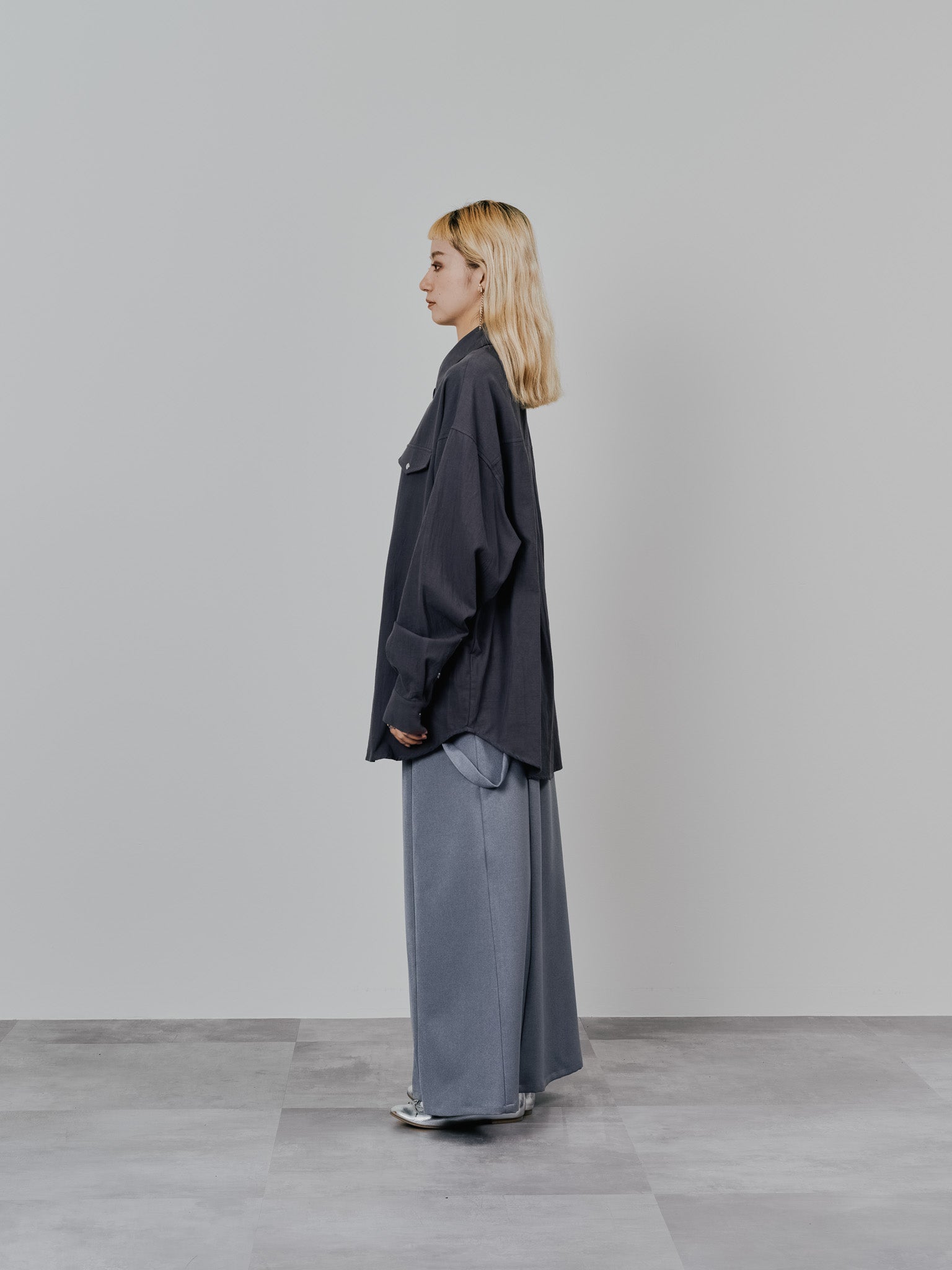 サスペンダー付ソフトAラインスカート [608328] grey