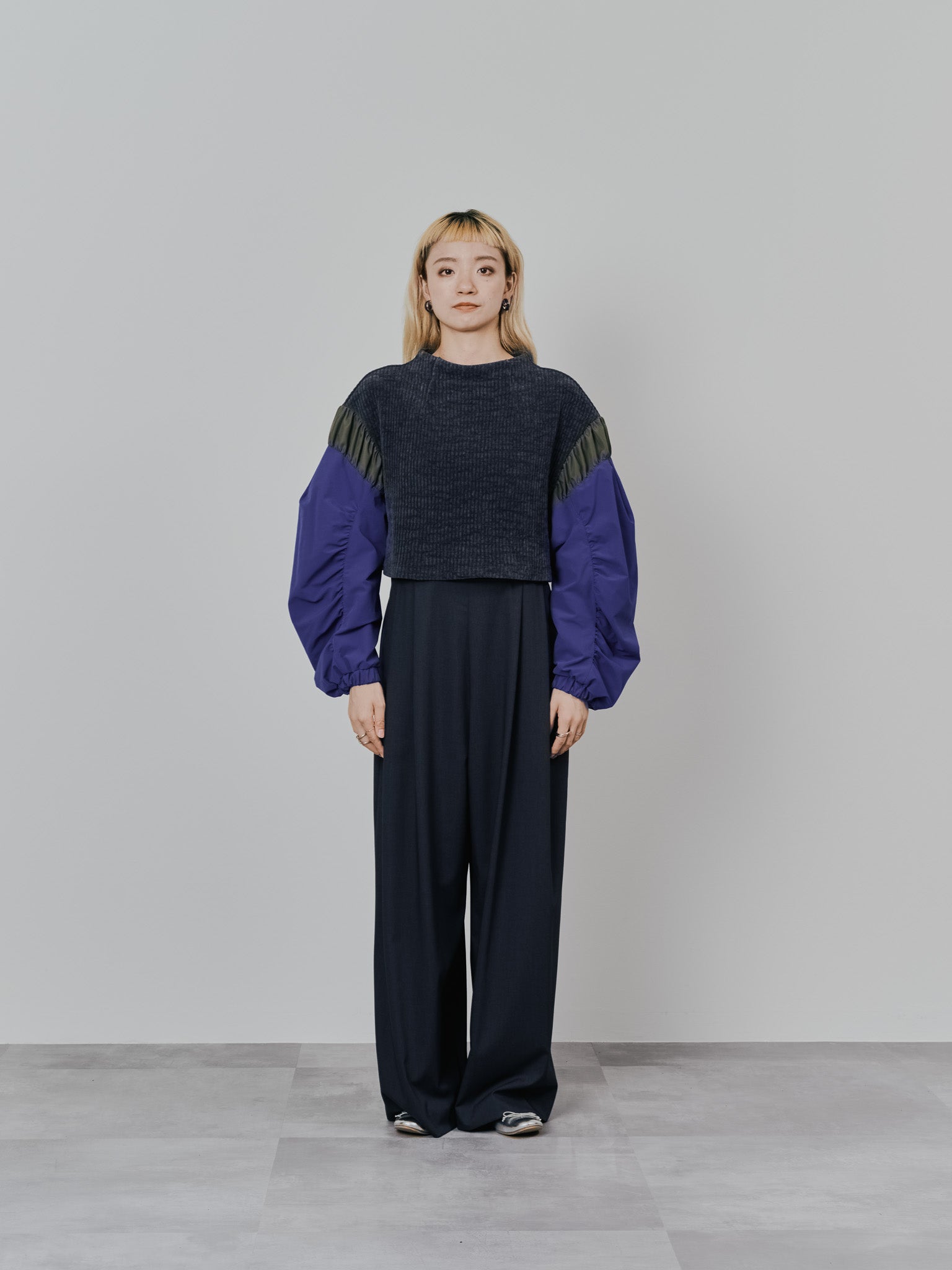 【-PRE SALE- 12/15 18:00まで!!】ベロアサスペンダー付パンツ [603332] charcoal