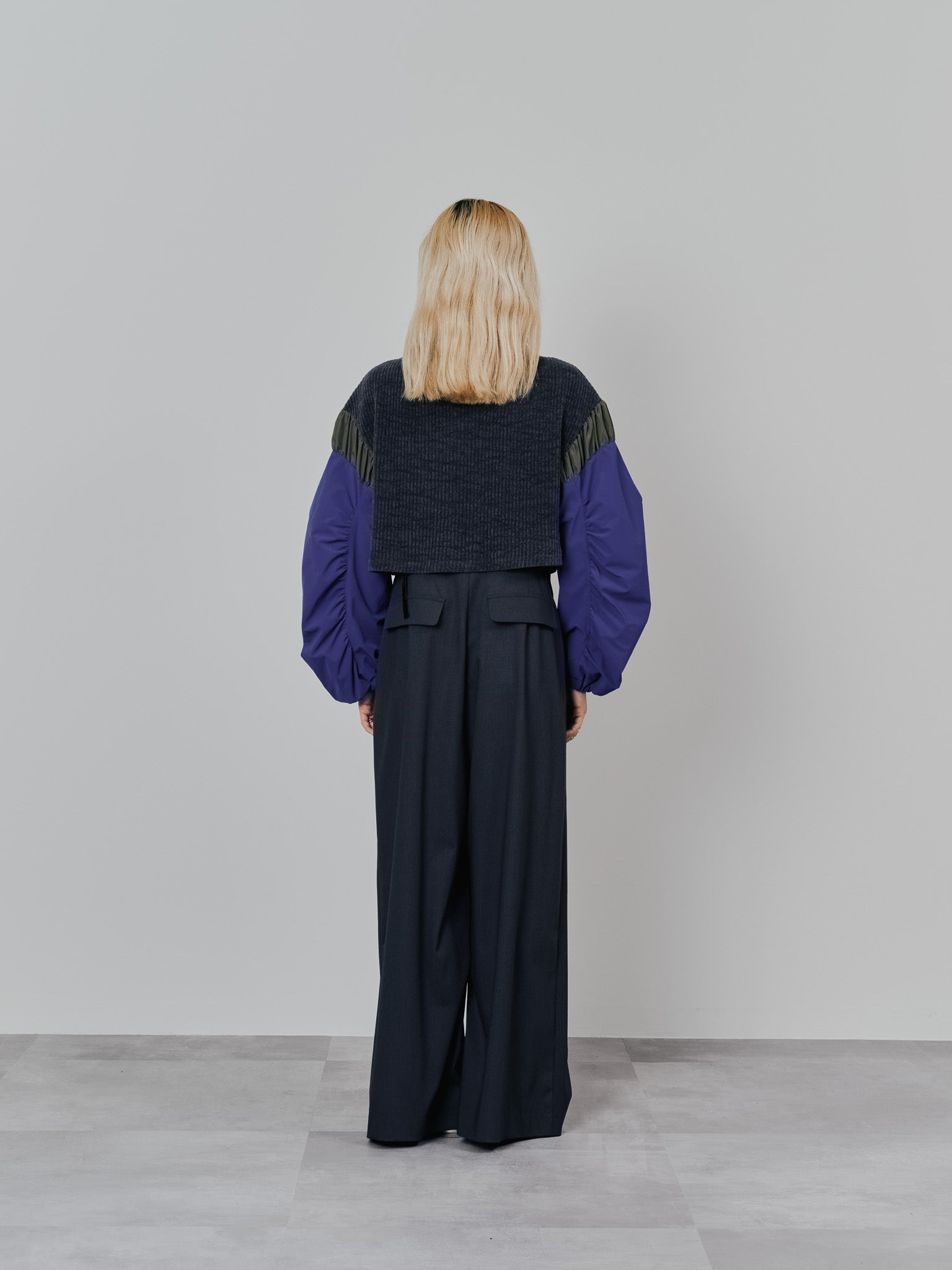 【-PRE SALE- 12/15 18:00まで!!】ベロアサスペンダー付パンツ [603332] charcoal