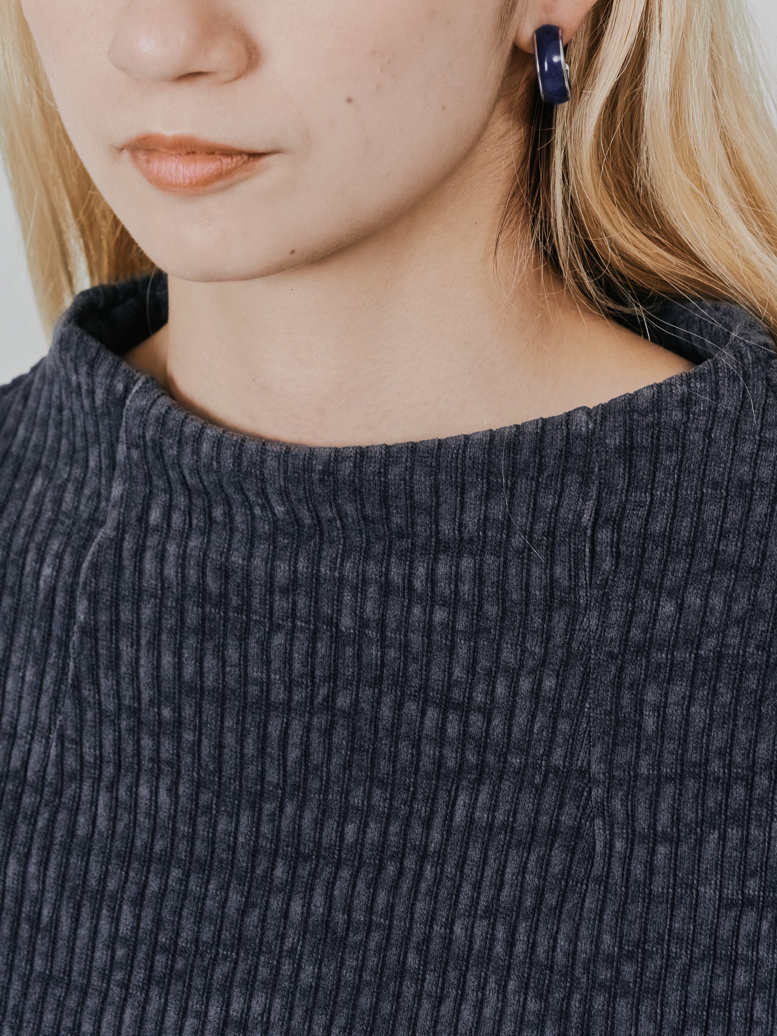 【-PRE SALE- 12/15 18:00まで!!】MA-1 スリーブコーデュロイライクニットソー [608316] charcoal