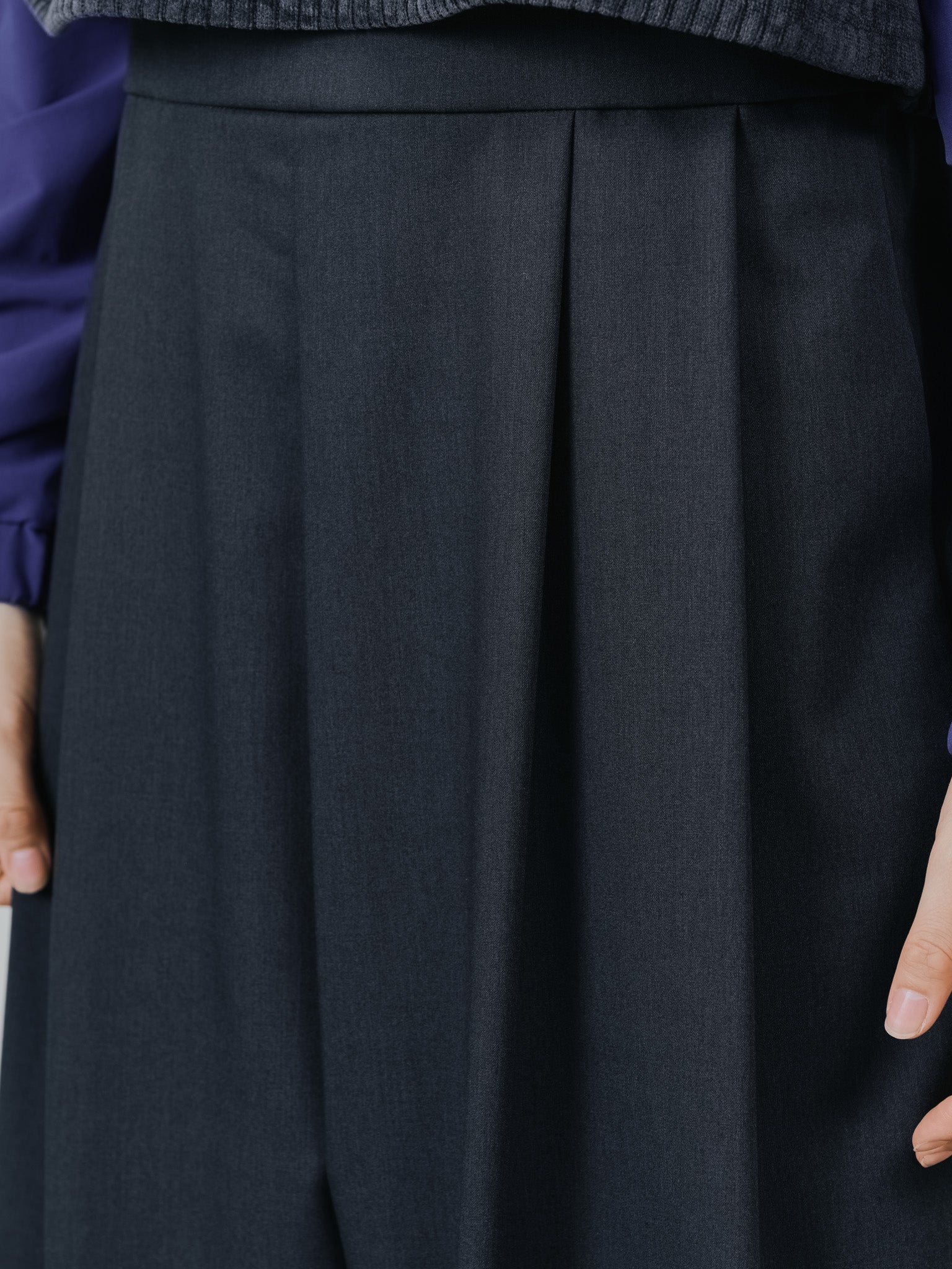 【-PRE SALE- 12/15 18:00まで!!】ベロアサスペンダー付パンツ [603332] charcoal