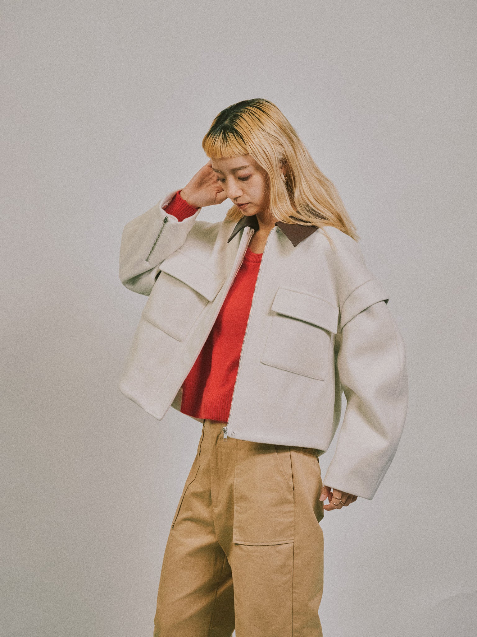 【-PRE SALE- 12/15 18:00まで!!】2WAY配色カラーCPOジャケット [605545] off