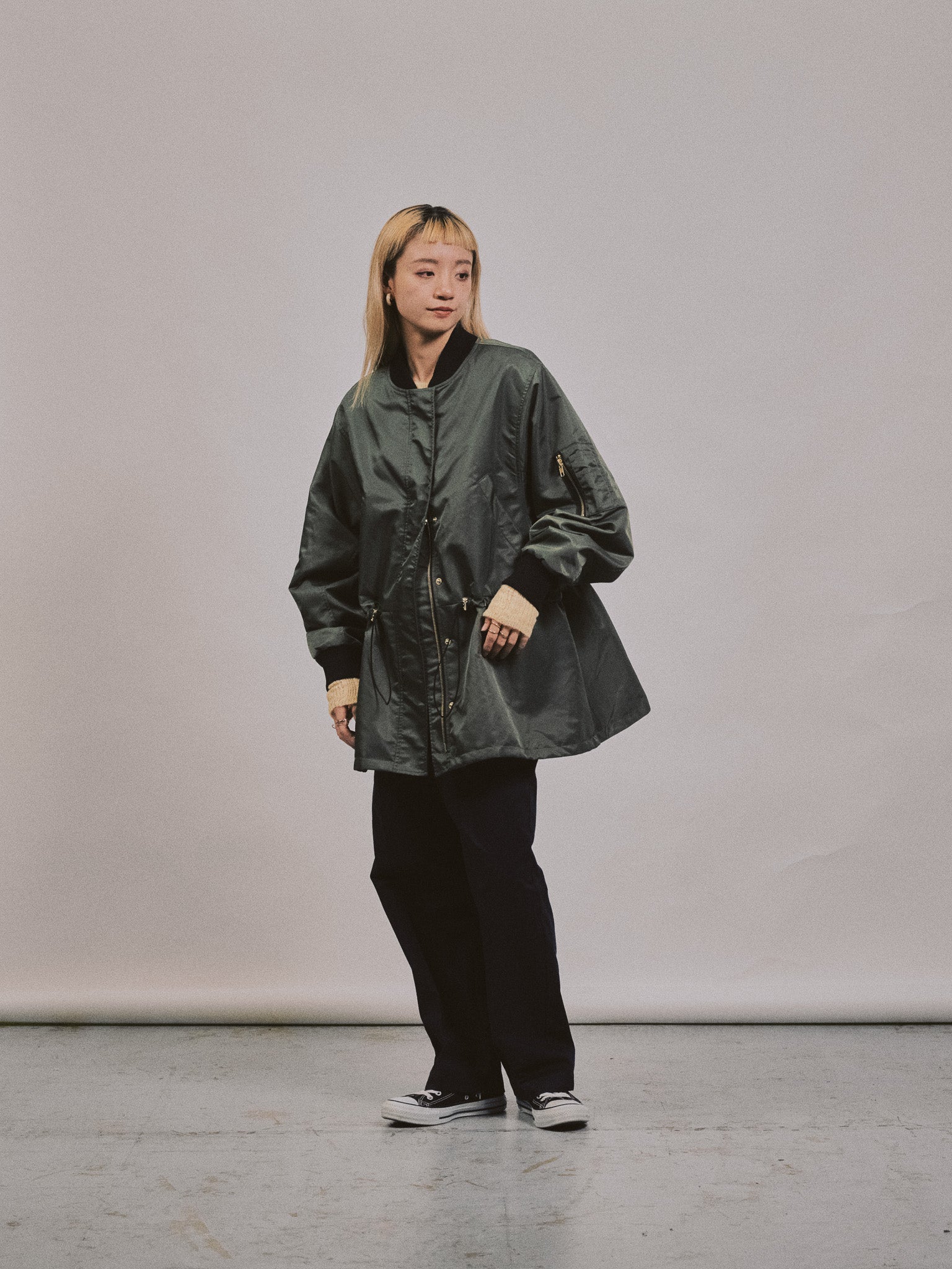 【SALE】中綿ドルマンＭＡ-1 ブルゾン [601457] khaki