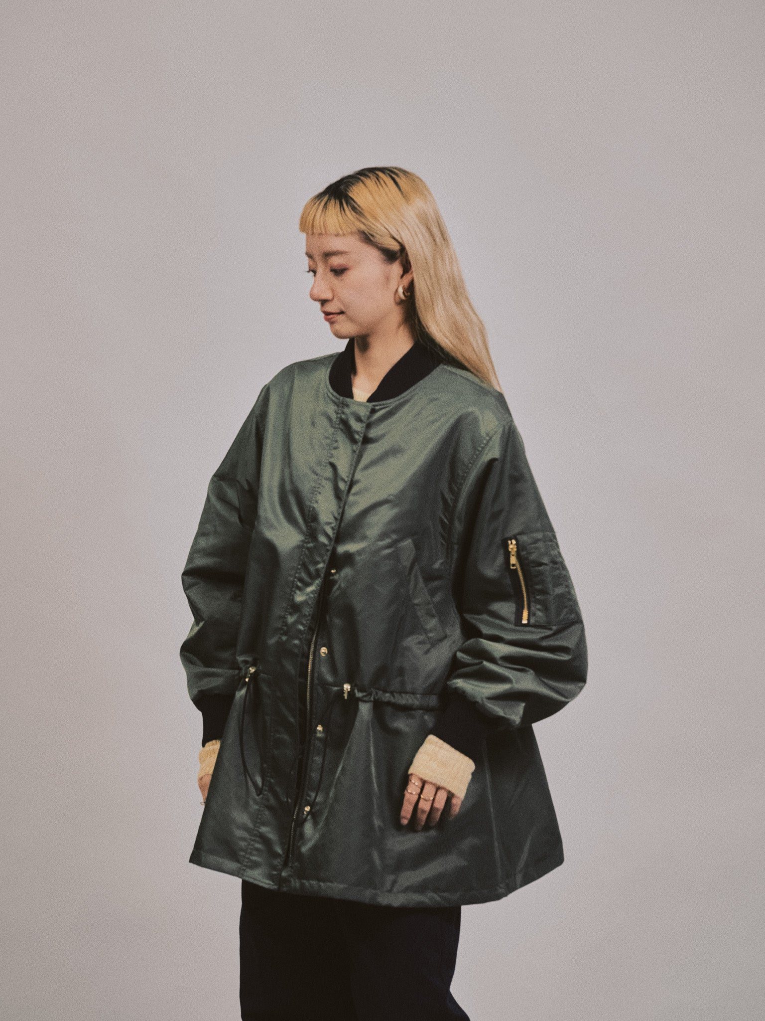 中綿ドルマンＭＡ-1 ブルゾン [601457] khaki