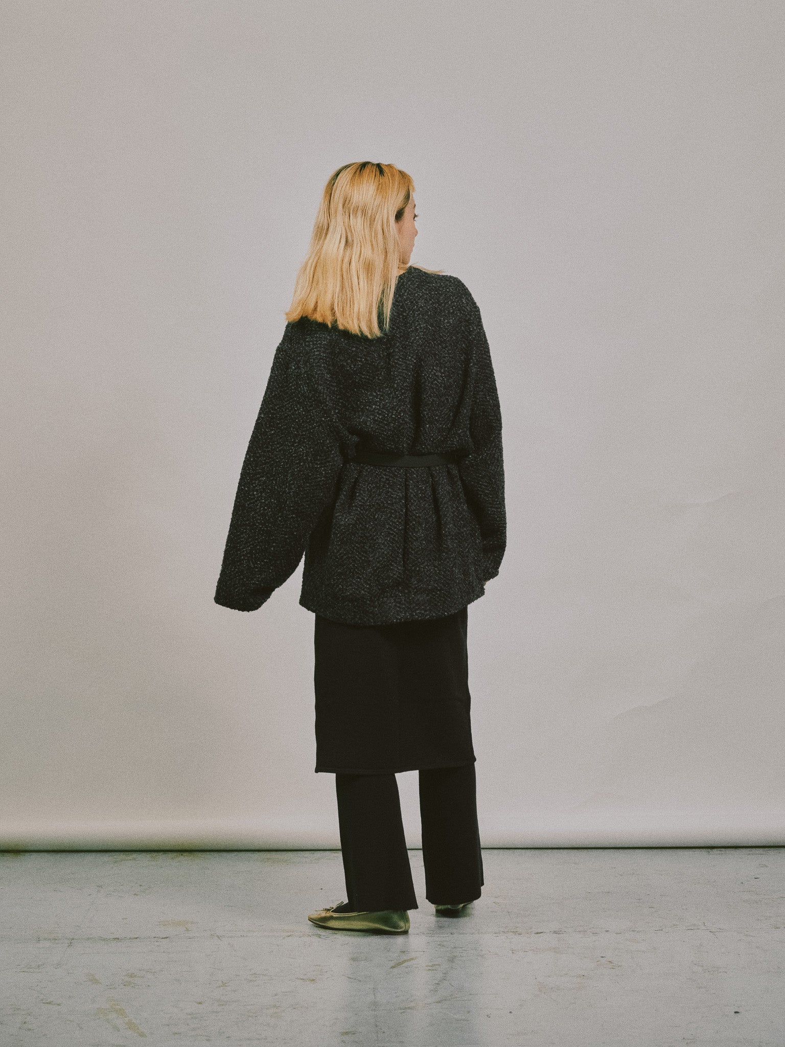 【SALE】スカートレイヤードニットパンツ [601415] black