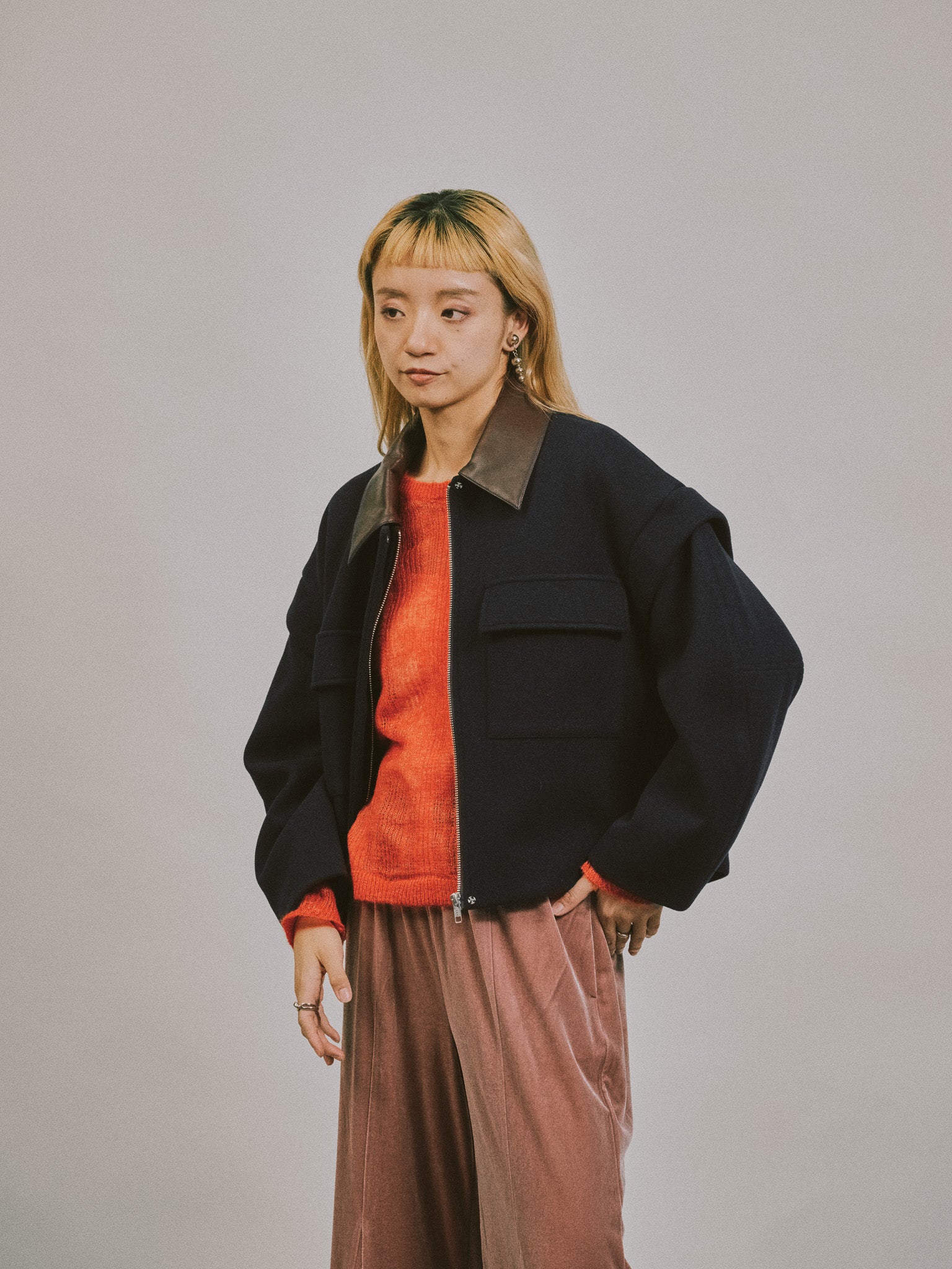 【-PRE SALE- 12/15 18:00まで!!】2WAY配色カラーCPOジャケット [605545] dark navy