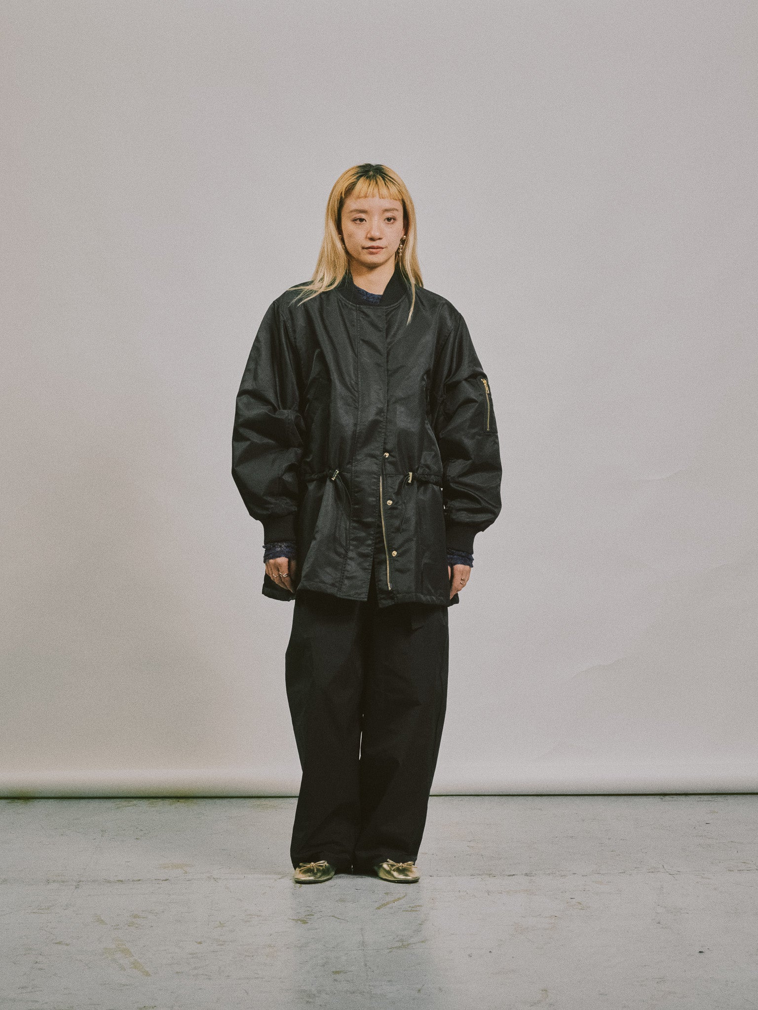 【SALE】中綿ドルマンＭＡ-1 ブルゾン [601457] black