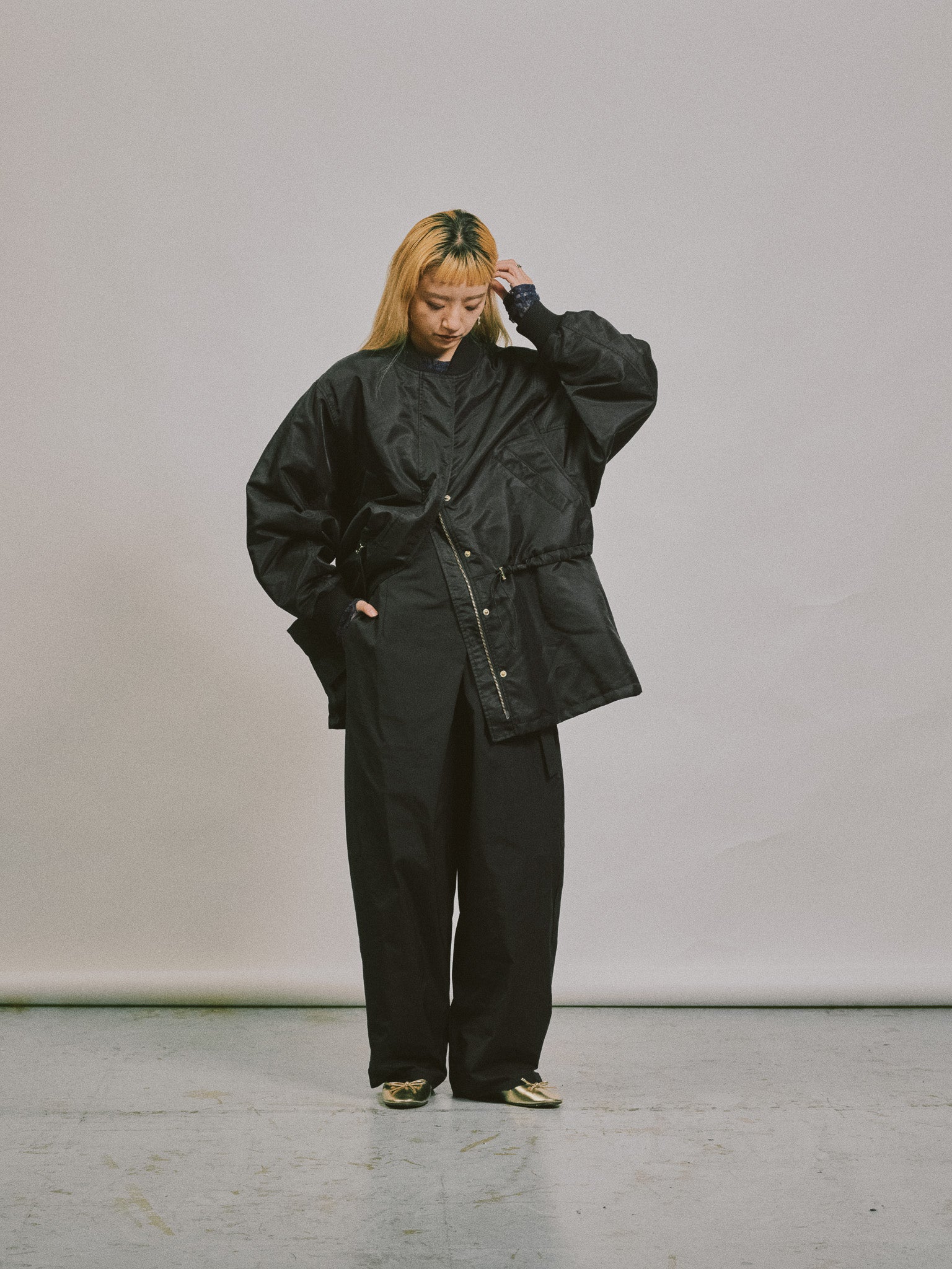 中綿ドルマンＭＡ-1 ブルゾン [601457] black