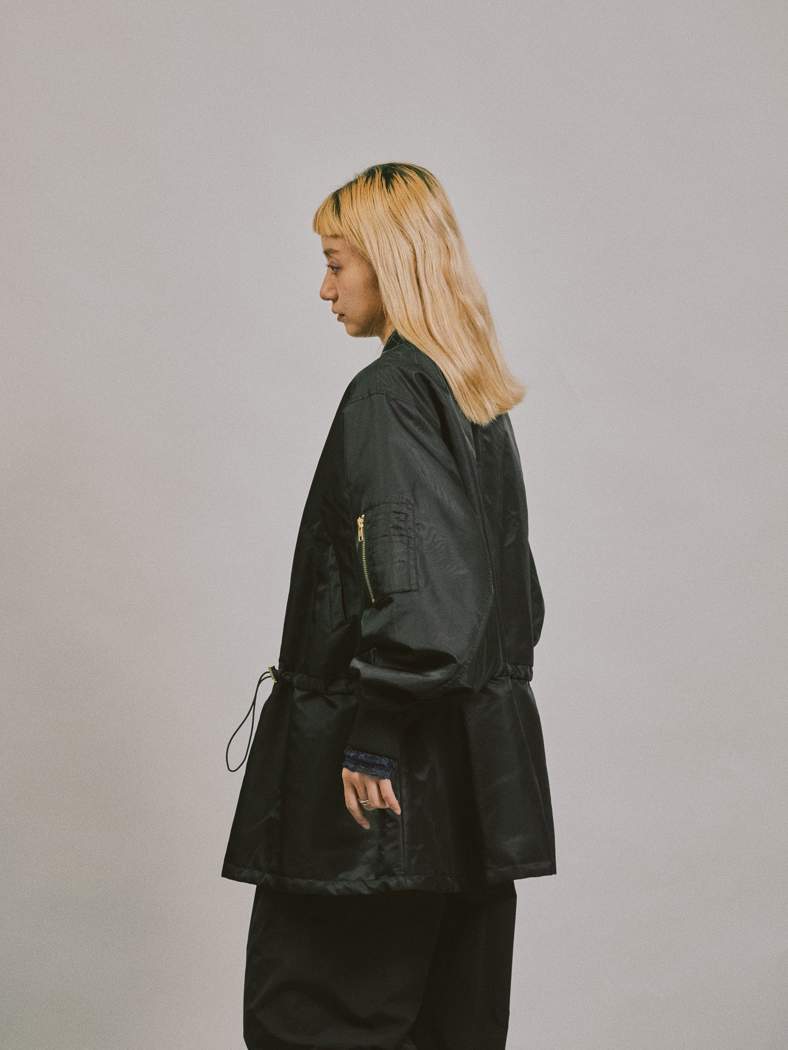 中綿ドルマンＭＡ-1 ブルゾン [601457] black